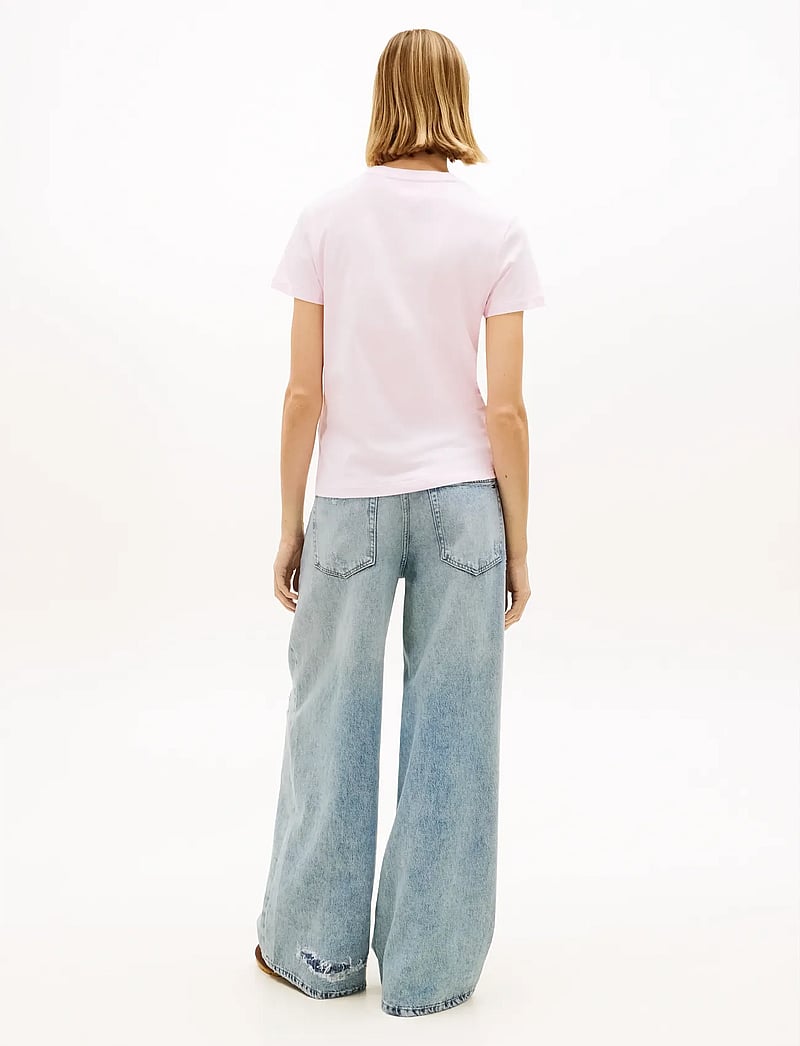 Tommy Jeans - TJW REG TJ BUBBLE SS TEE EXT - t-shirts - pearly pink - 2
