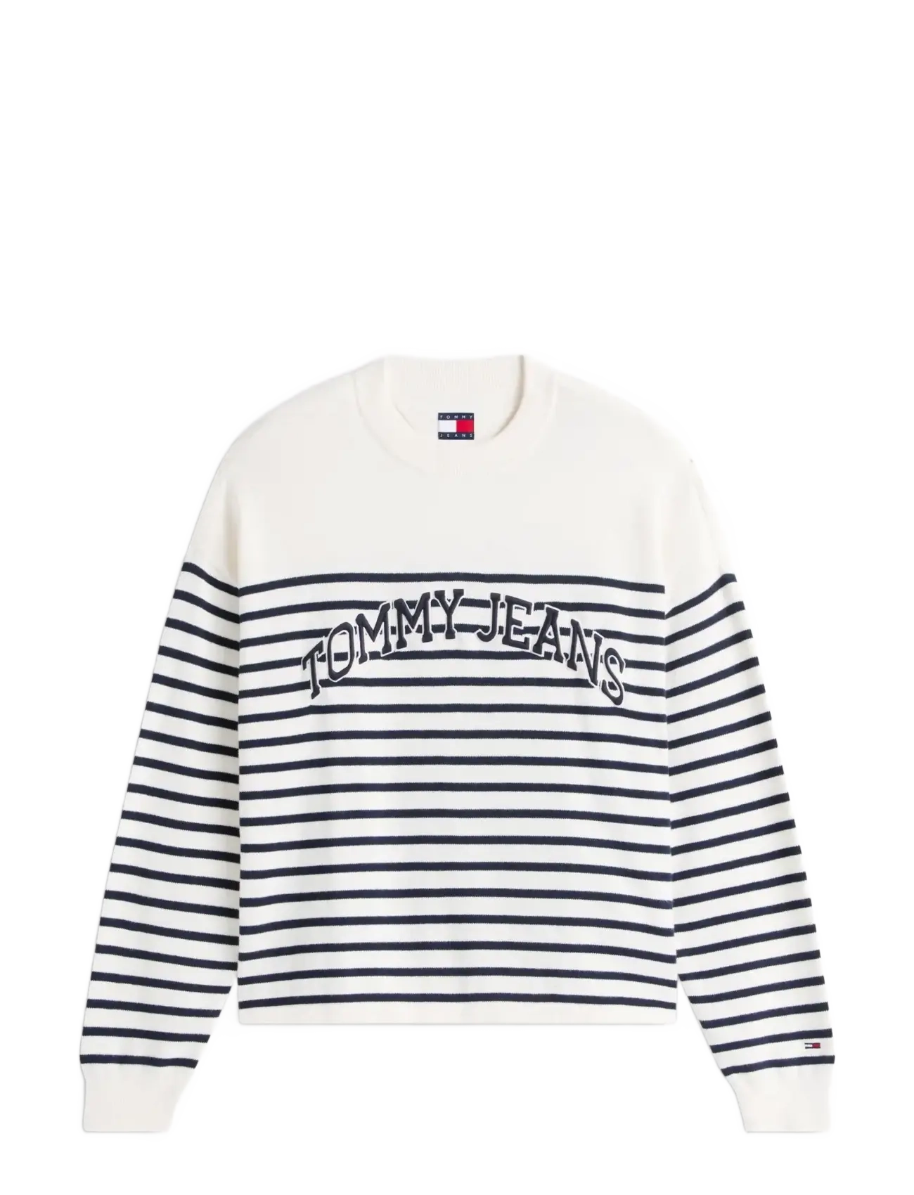 Tommy Jeans TJW VARSITY CREW NECK SWEATER - Riided - ANCIENT WHITE / white