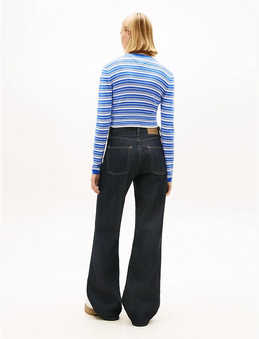 Tommy Jeans - TJW CREW NECK STRIPE CARDI EXT - cardigans - empire blue - 2