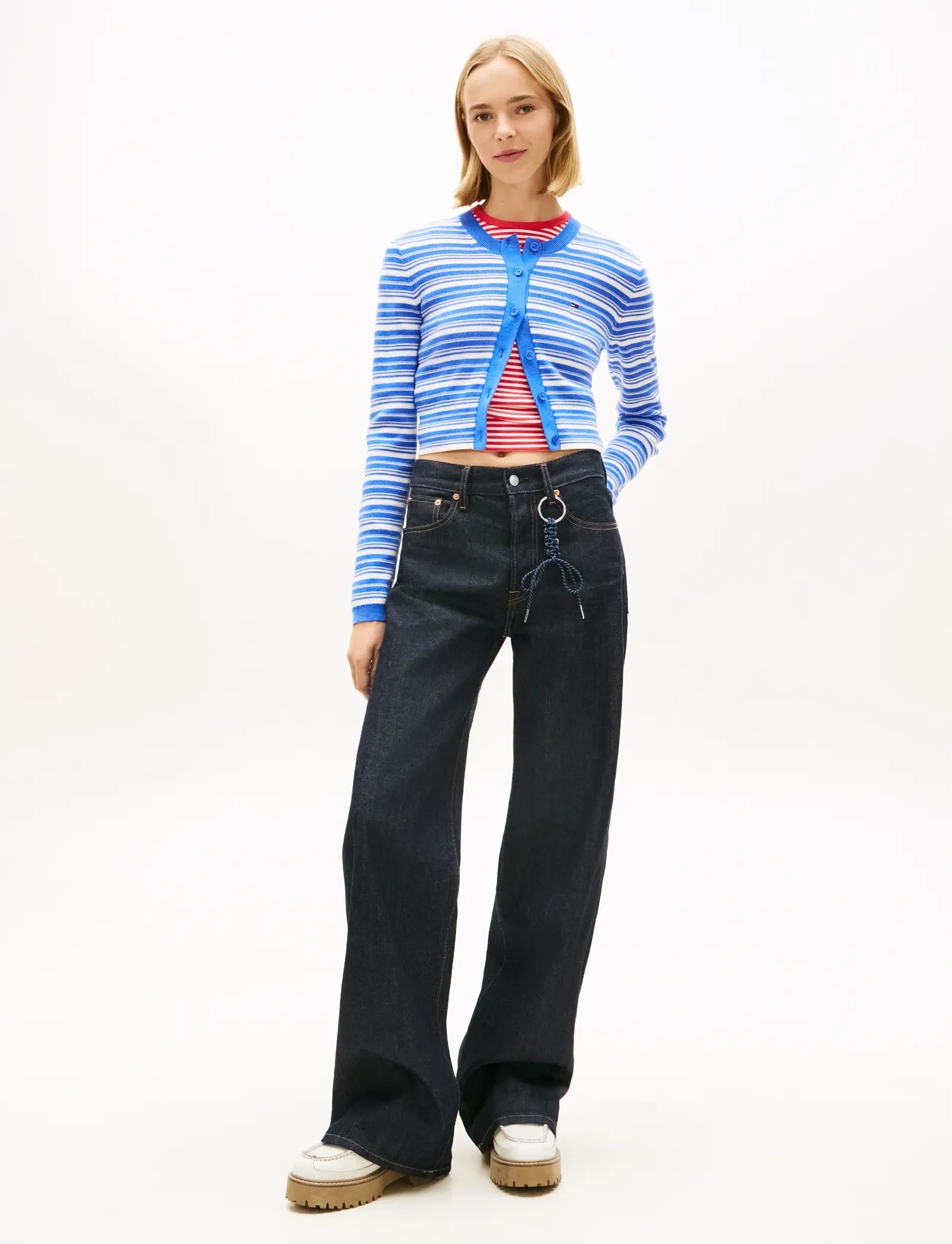 Tjw Crew Neck Stripe Cardi Ext 3