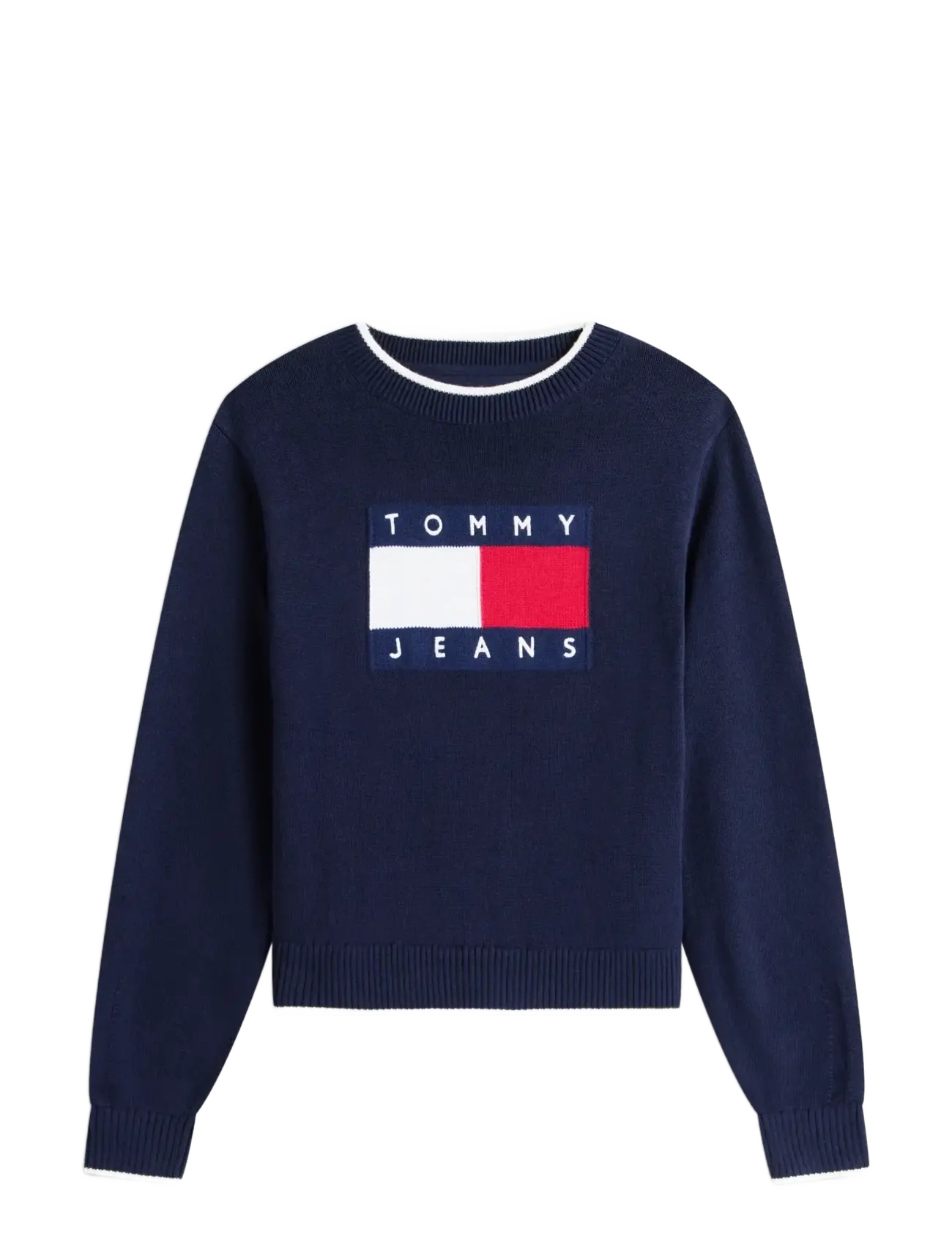 TOMMY JEANS Tjw Tipping Flag Pullover Ext Navy - M - Damen