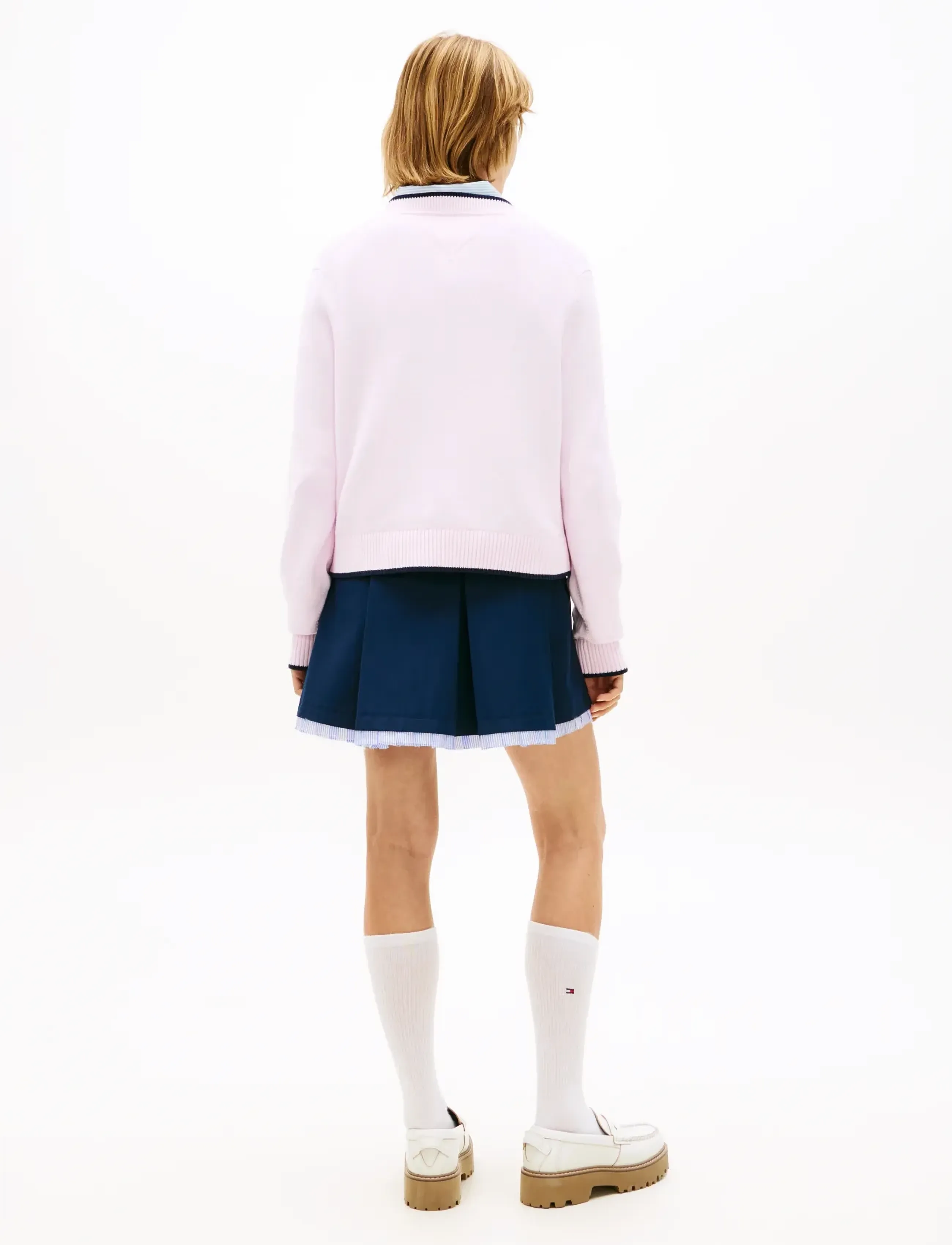 Tommy Jeans - TJW TIPPING FLAG SWEATER EXT - striktrøjer - pearly pink - 2
