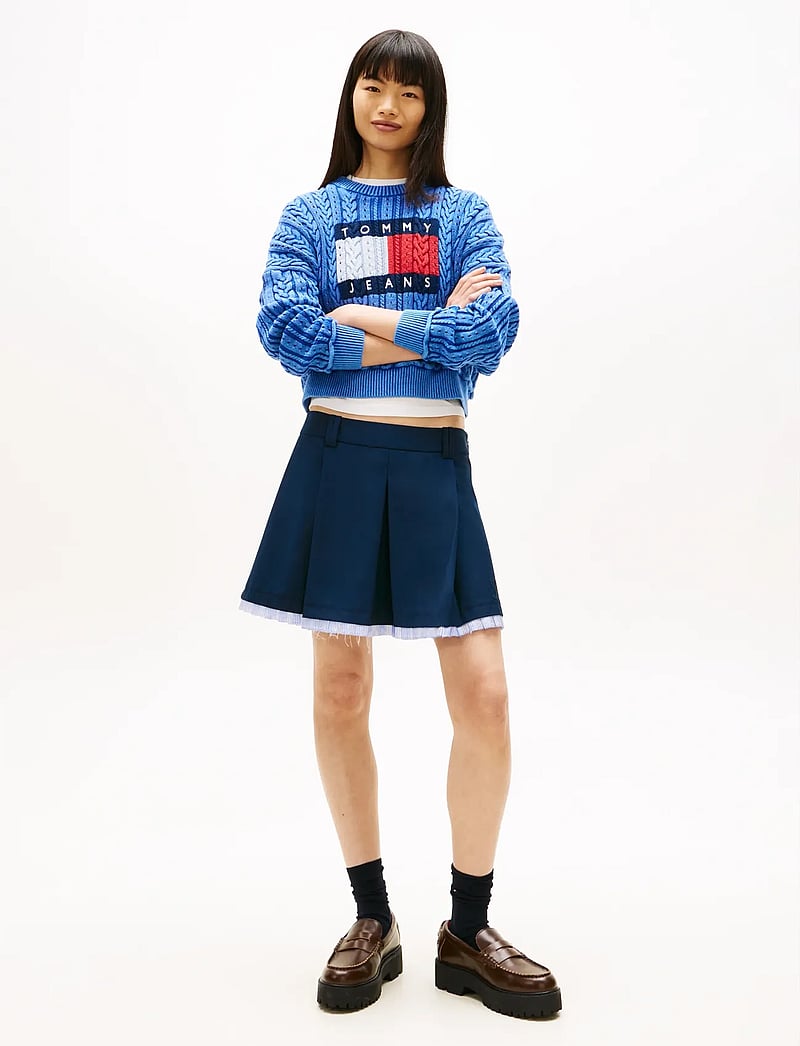 Tommy Jeans - TJW GMD CABLE FLAG SWEATER - sviitrid - empire blue - 3
