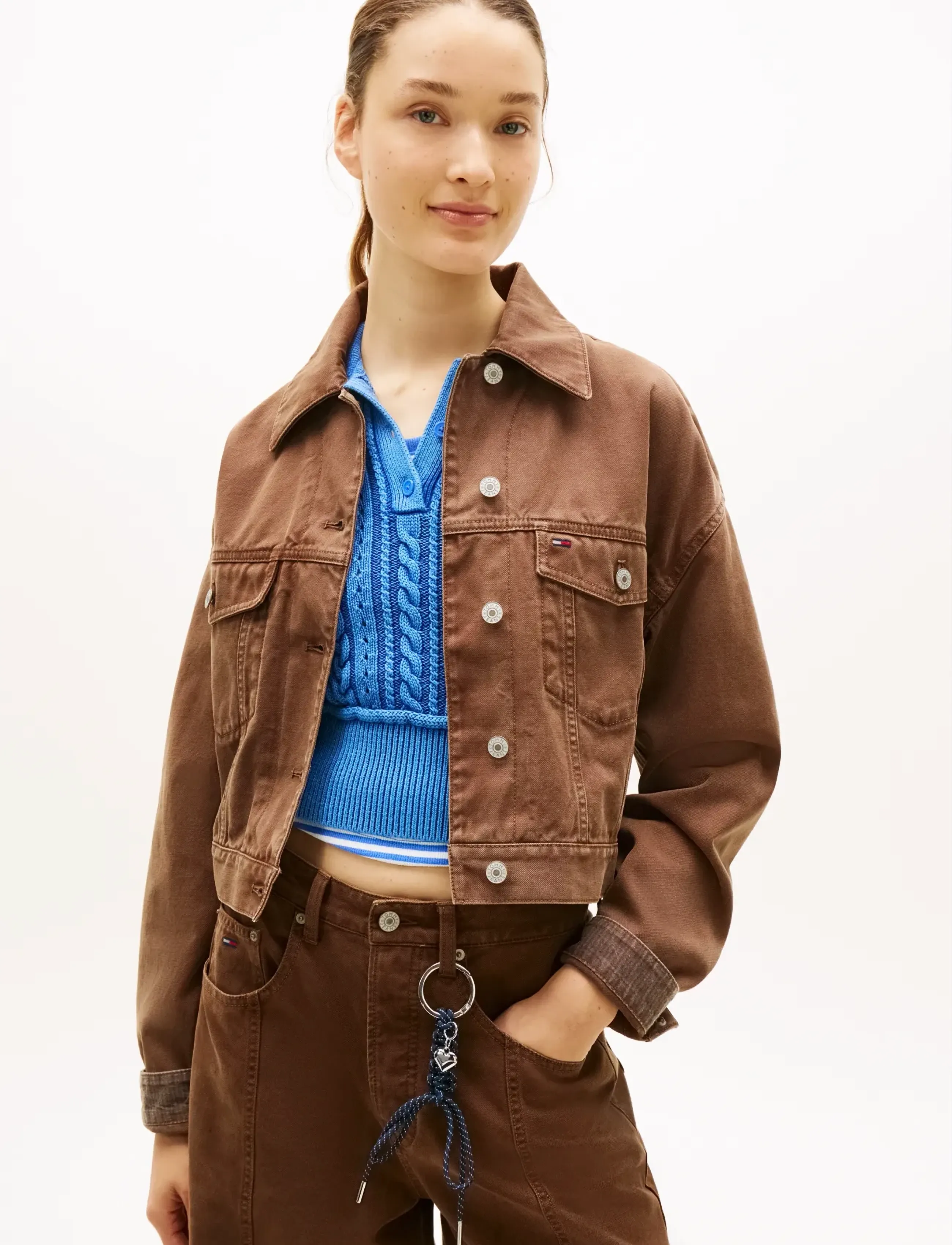 Tommy Jeans TJW ESS COTTON GMD JACKET - Uus - CHICORY ROAST / brown