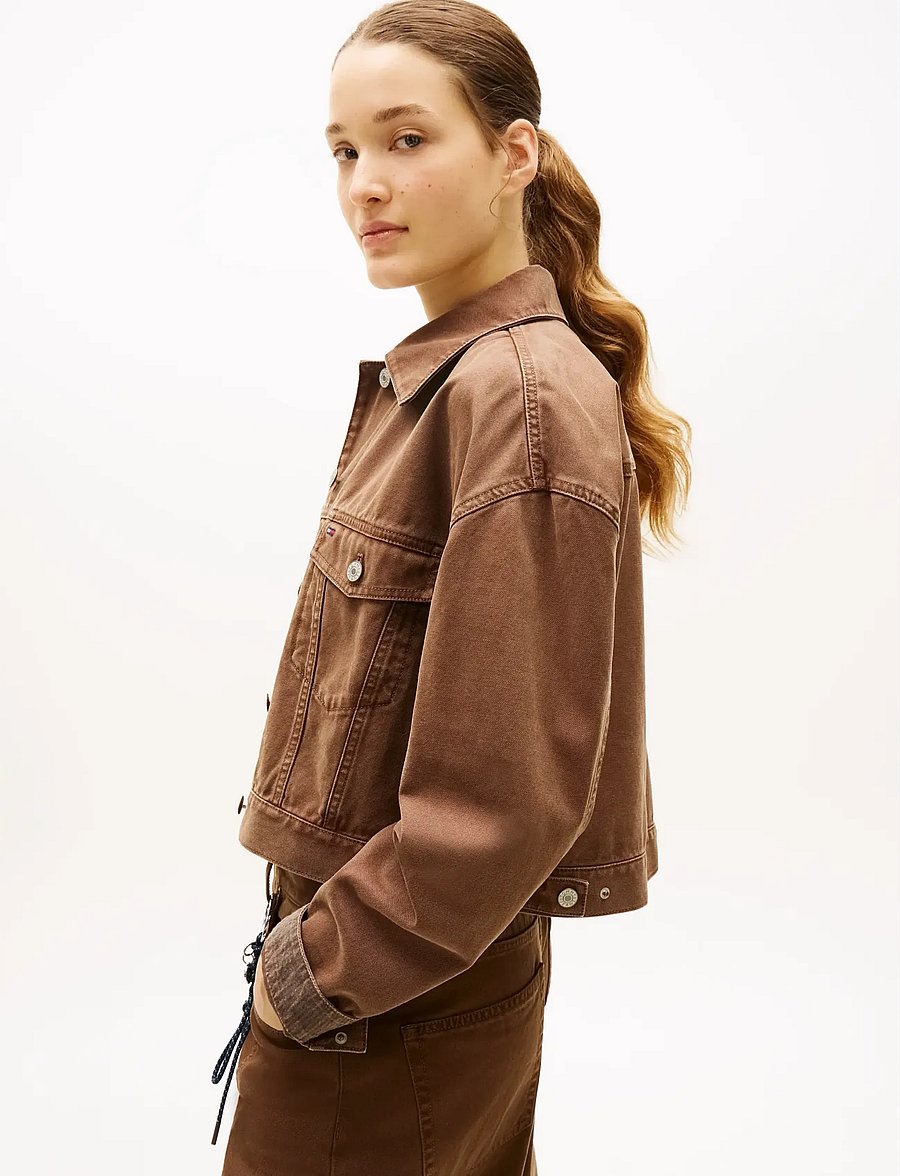 Tommy Jeans - TJW ESS COTTON GMD JACKET - kevadjoped - chicory roast - 4