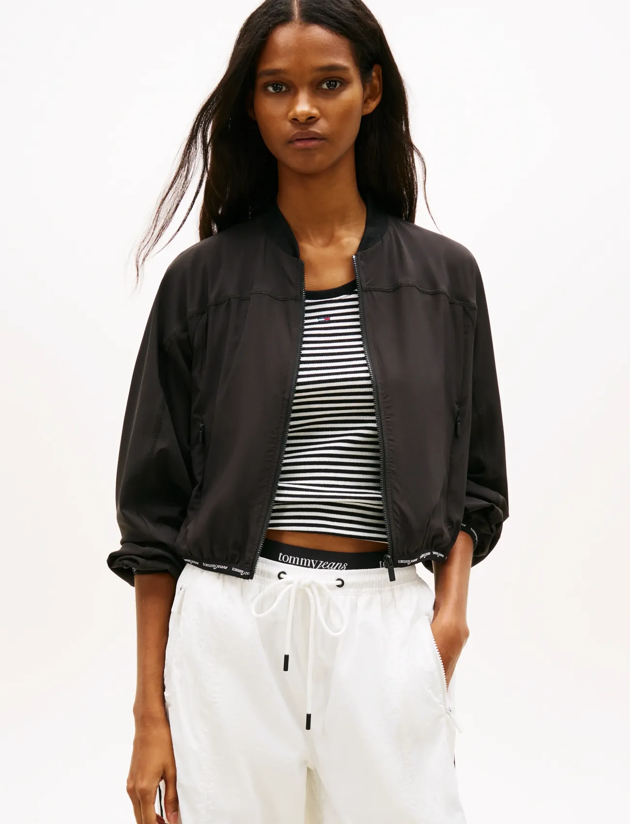 Tommy Jeans Tjw Logo Binding Bomber, M, Black, Jakker > Bomberjakker, Dame