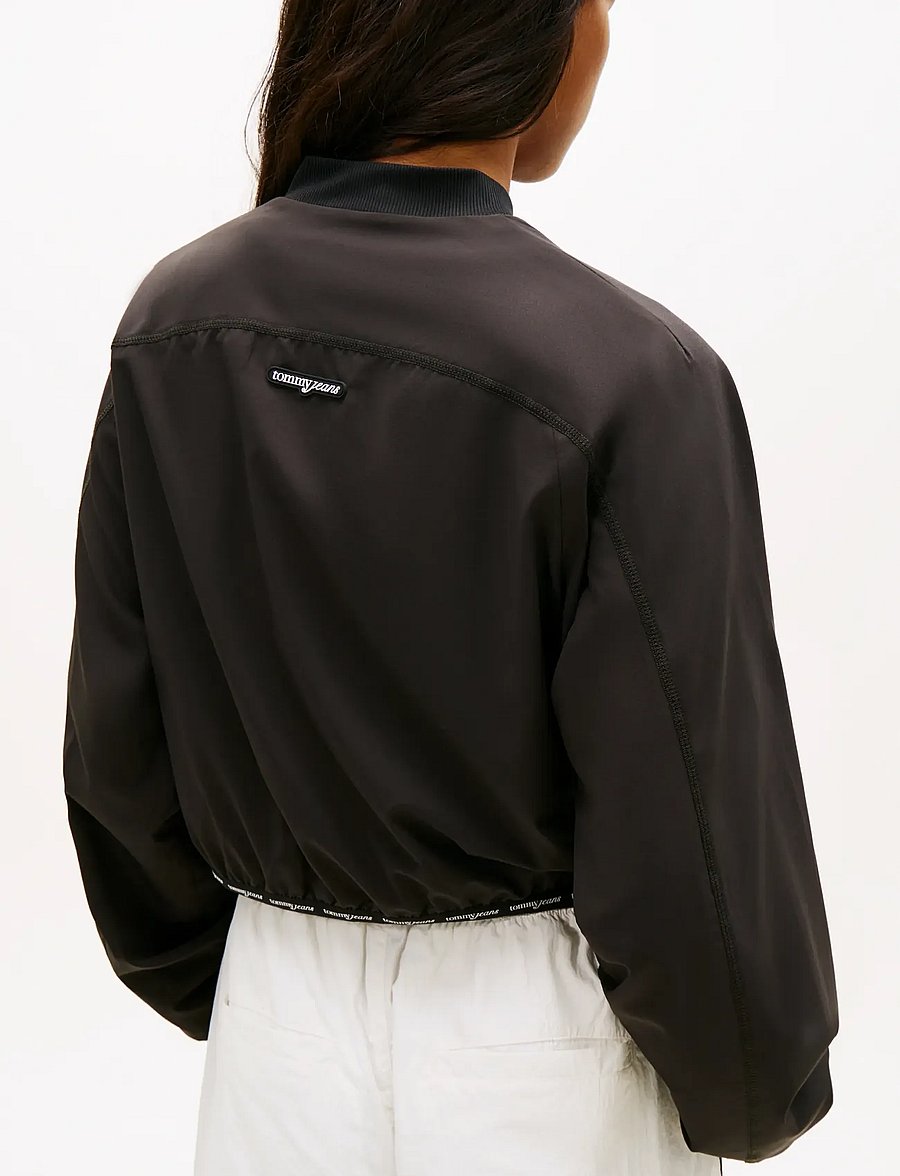 Tommy Jeans - TJW LOGO BINDING BOMBER - vårjackor - black - 4