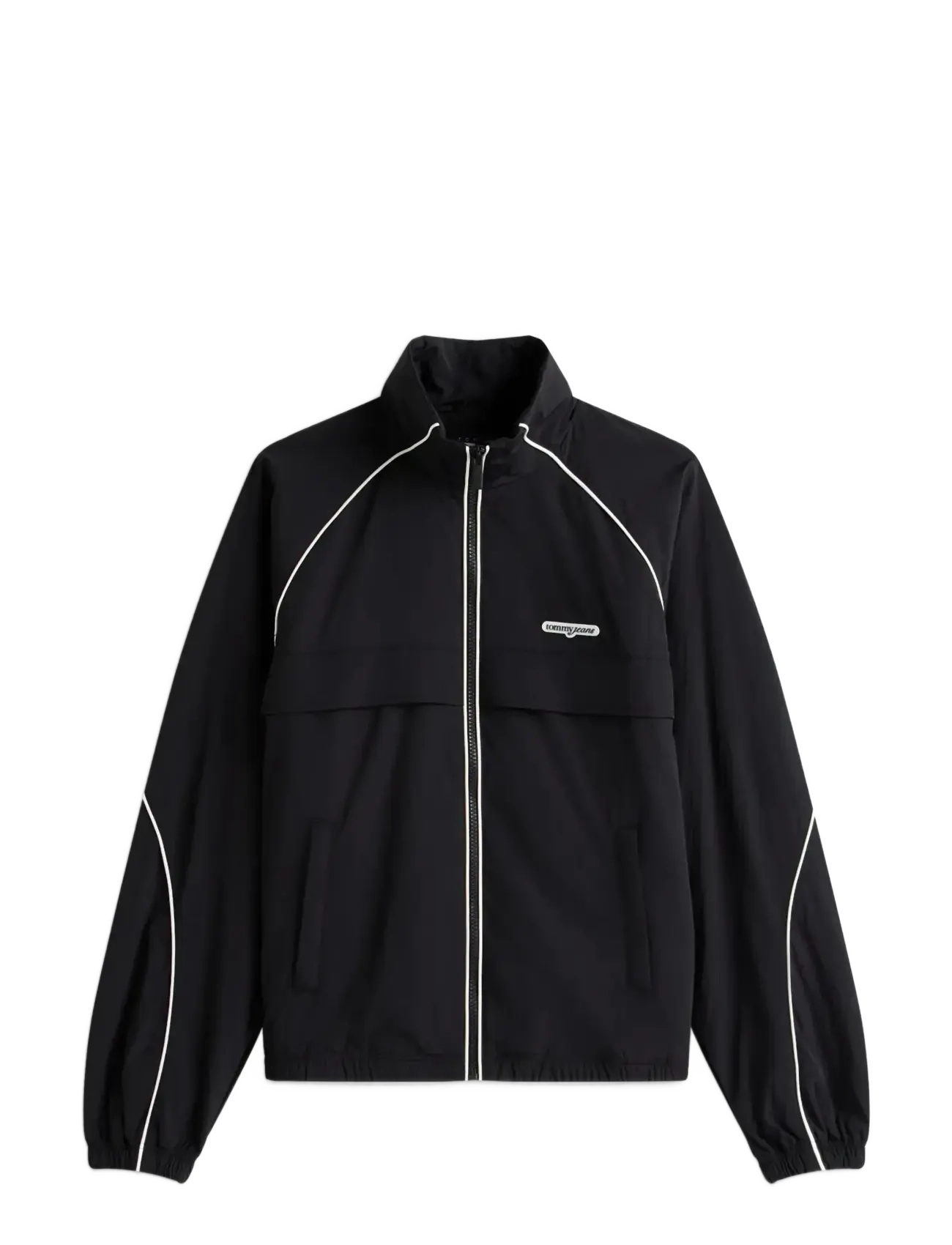 Tommy Jeans TJW PIPING NYLON TRACK JACKET - Jakker - BLACK / black