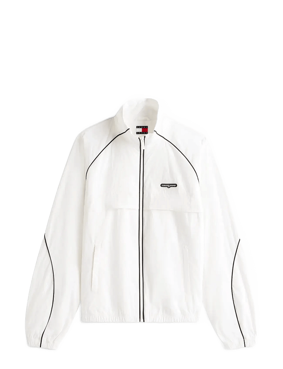 Tommy Jeans - TJW PIPING NYLON TRACK JACKET - freizeitjacken - ecru - 1