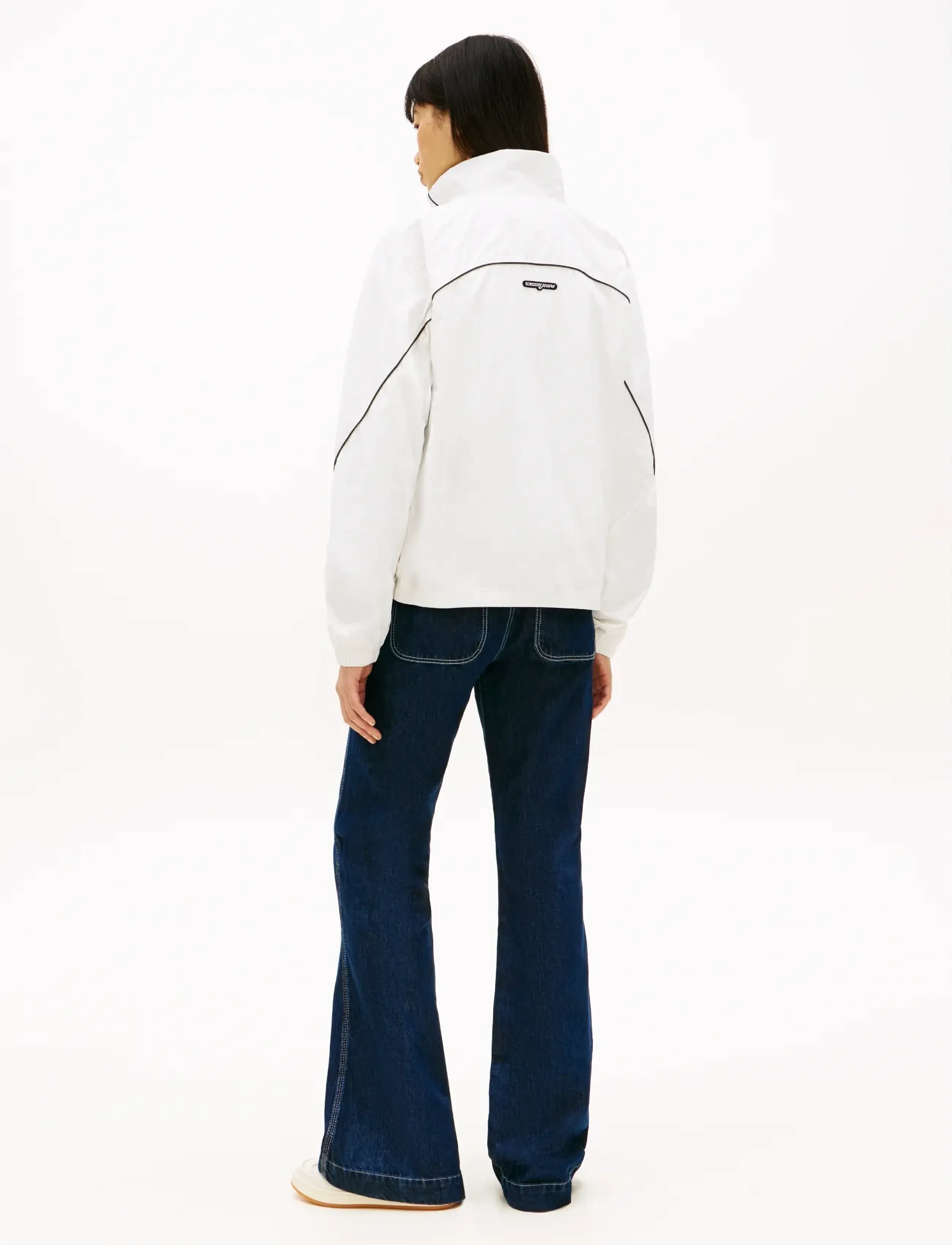 Tommy Jeans - TJW PIPING NYLON TRACK JACKET - freizeitjacken - ecru - 2