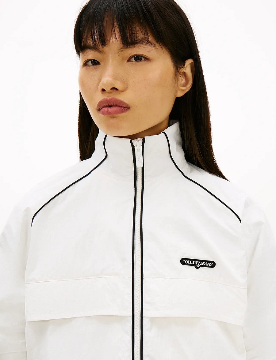Tommy Jeans - TJW PIPING NYLON TRACK JACKET - freizeitjacken - ecru - 4