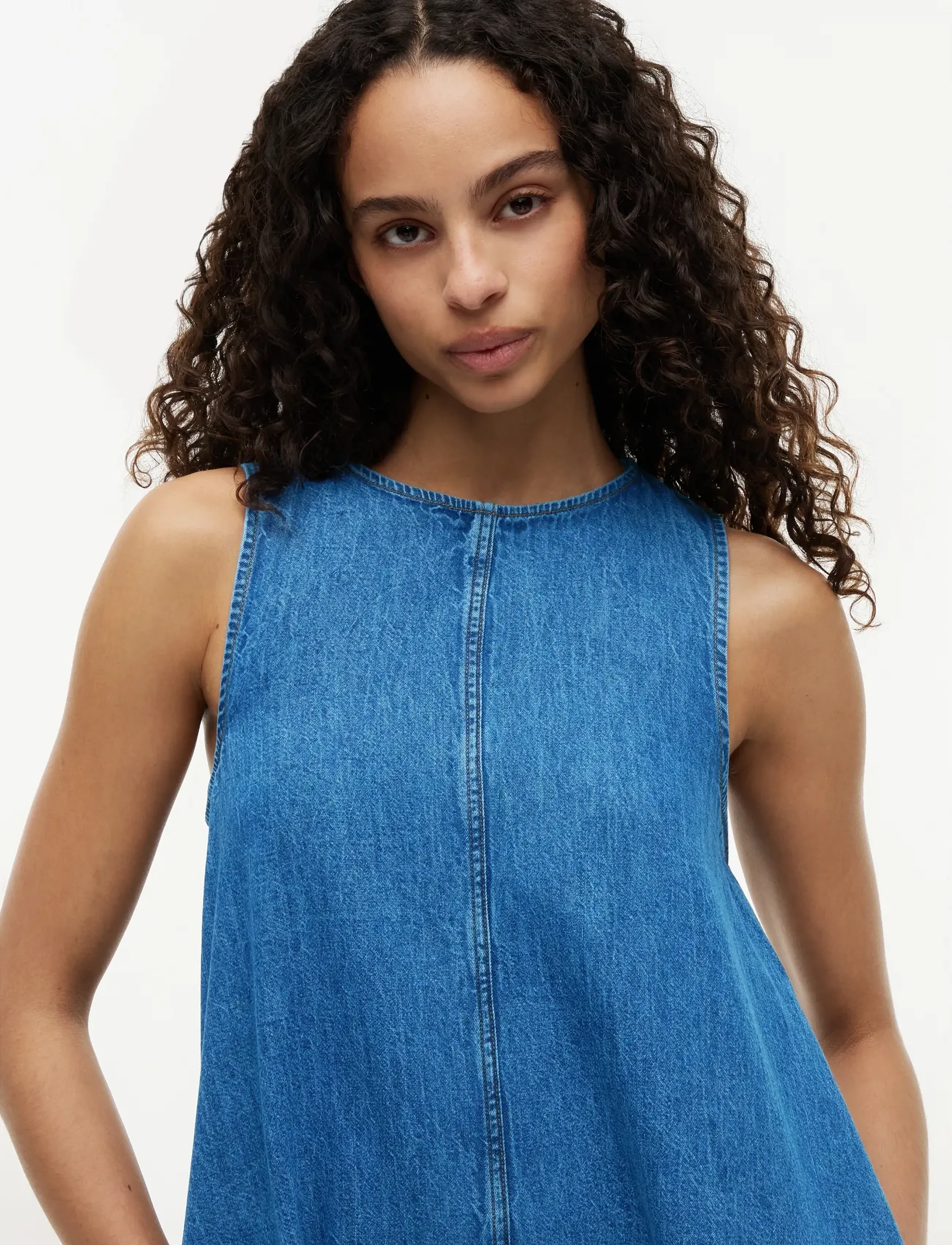 Tommy Jeans - TJW A-LINE CHAMBRAY DRESS EXT - denimkjoler - denim medium - 2