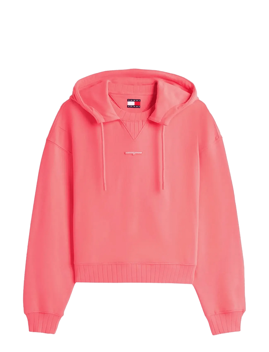 Tommy Jeans - TJW BXY SH SCRIPT LABEL HOODIE - kapuzenpullover - tropical blush - 1