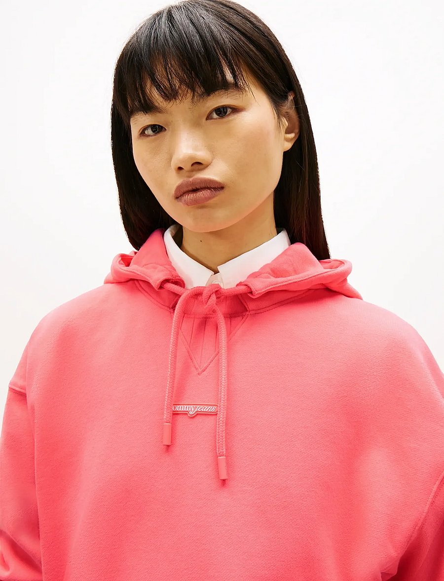 Tommy Jeans - TJW BXY SH SCRIPT LABEL HOODIE - kapuzenpullover - tropical blush - 4