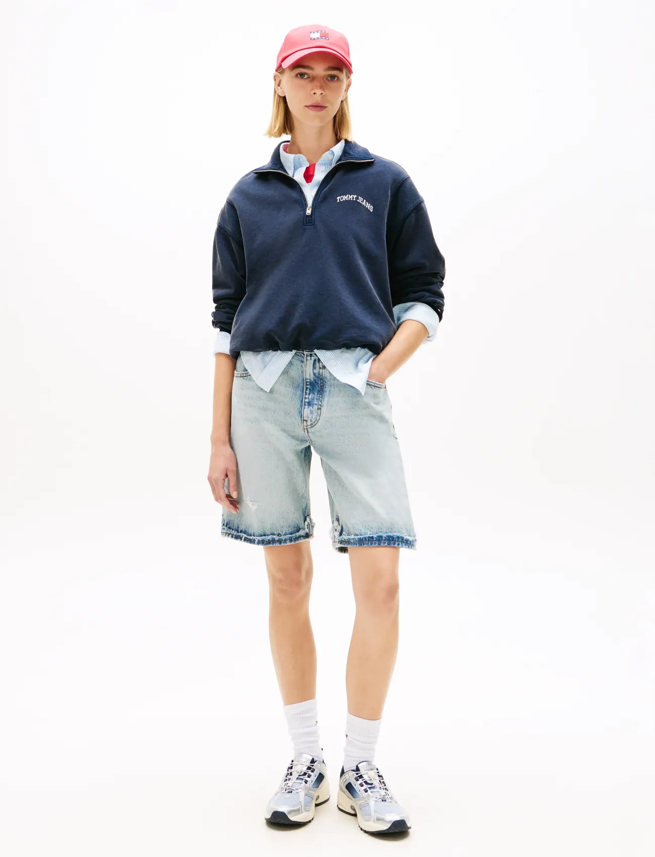 Tommy Jeans - TJW RLX SH VARSITY 1/4 ZIP - women - dark night navy - 3