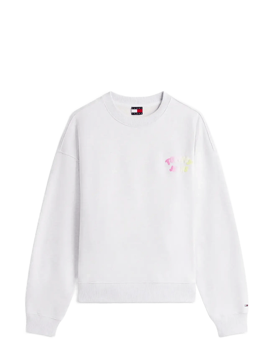 Tommy Jeans - TJW BXY COLOR BUBBLE CREW EXT - vardagsstil - ice grey heather - 1