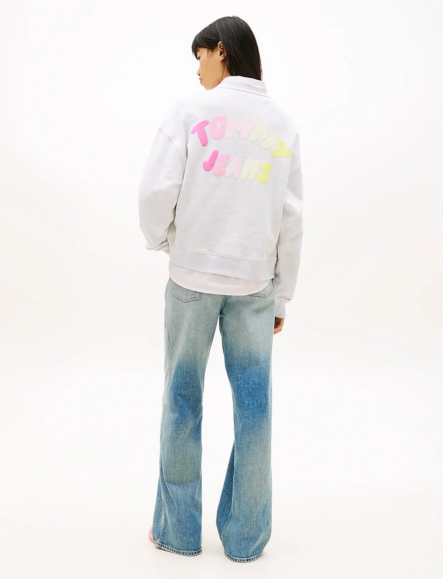 Tommy Jeans - TJW BXY COLOR BUBBLE CREW EXT - vardagsstil - ice grey heather - 2