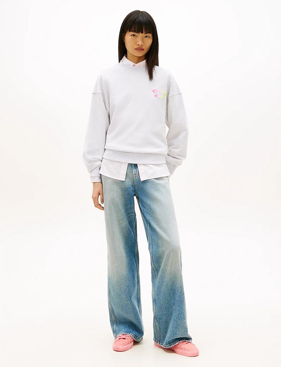 Tommy Jeans - TJW BXY COLOR BUBBLE CREW EXT - vardagsstil - ice grey heather - 3