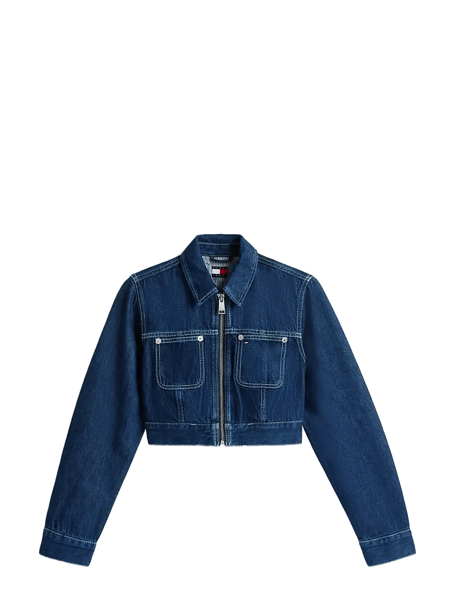 Tommy Jeans - ZIP THROUGH JACKET BJ6058 - vårjakker - denim dark - 1