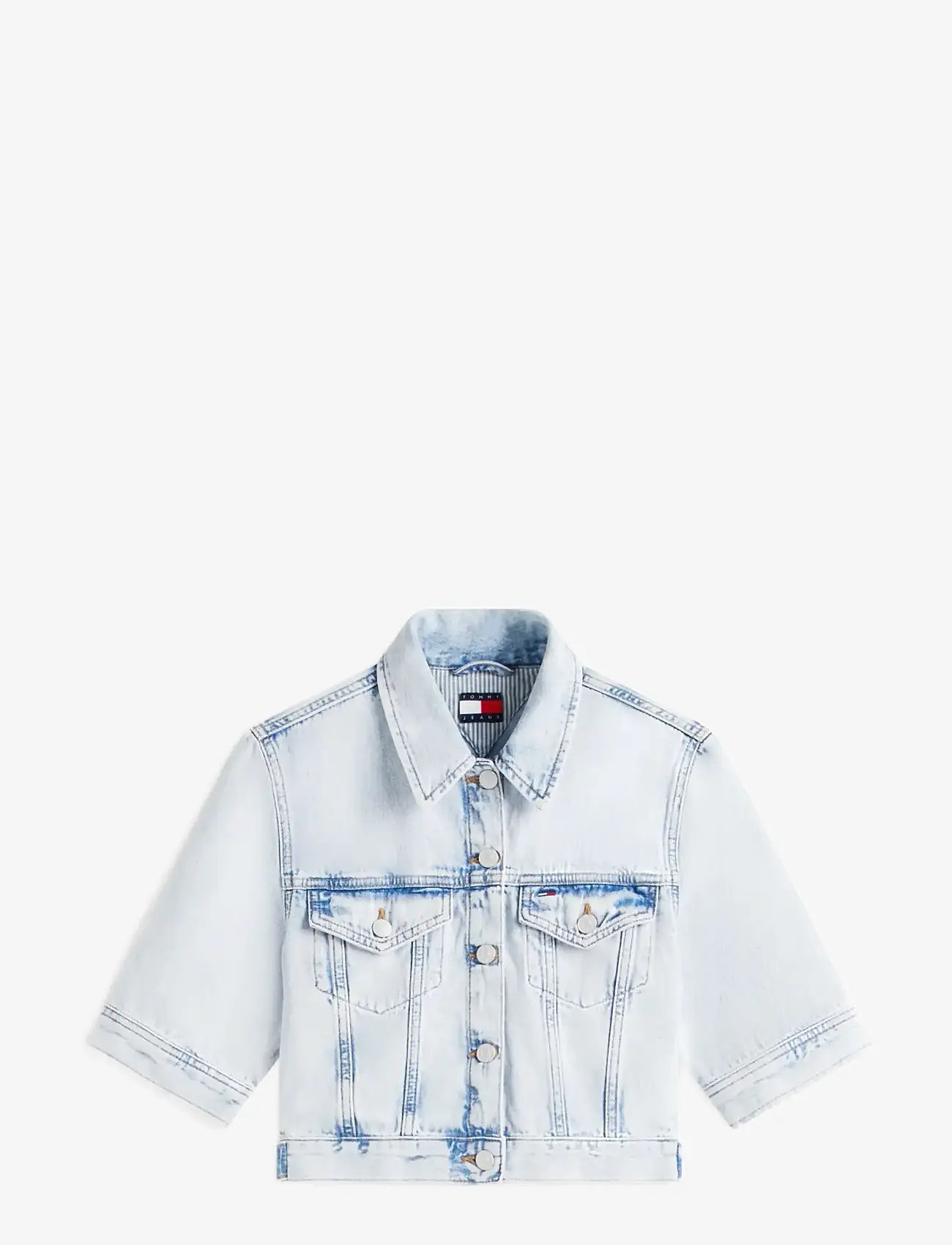 Tommy Jeans - CROPPED TRUCKER BJ6014 - forårsjakker - denim light - 1