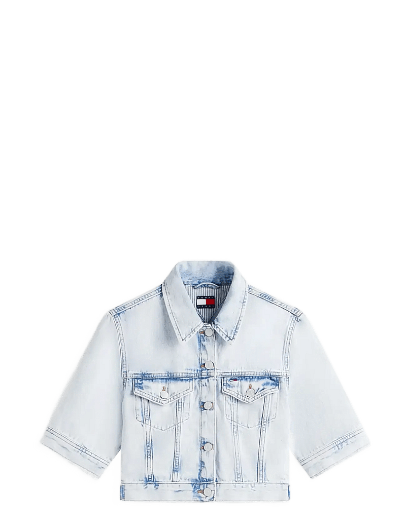 Tommy Jeans - CROPPED TRUCKER BJ6014 - forårsjakker - denim light - 1