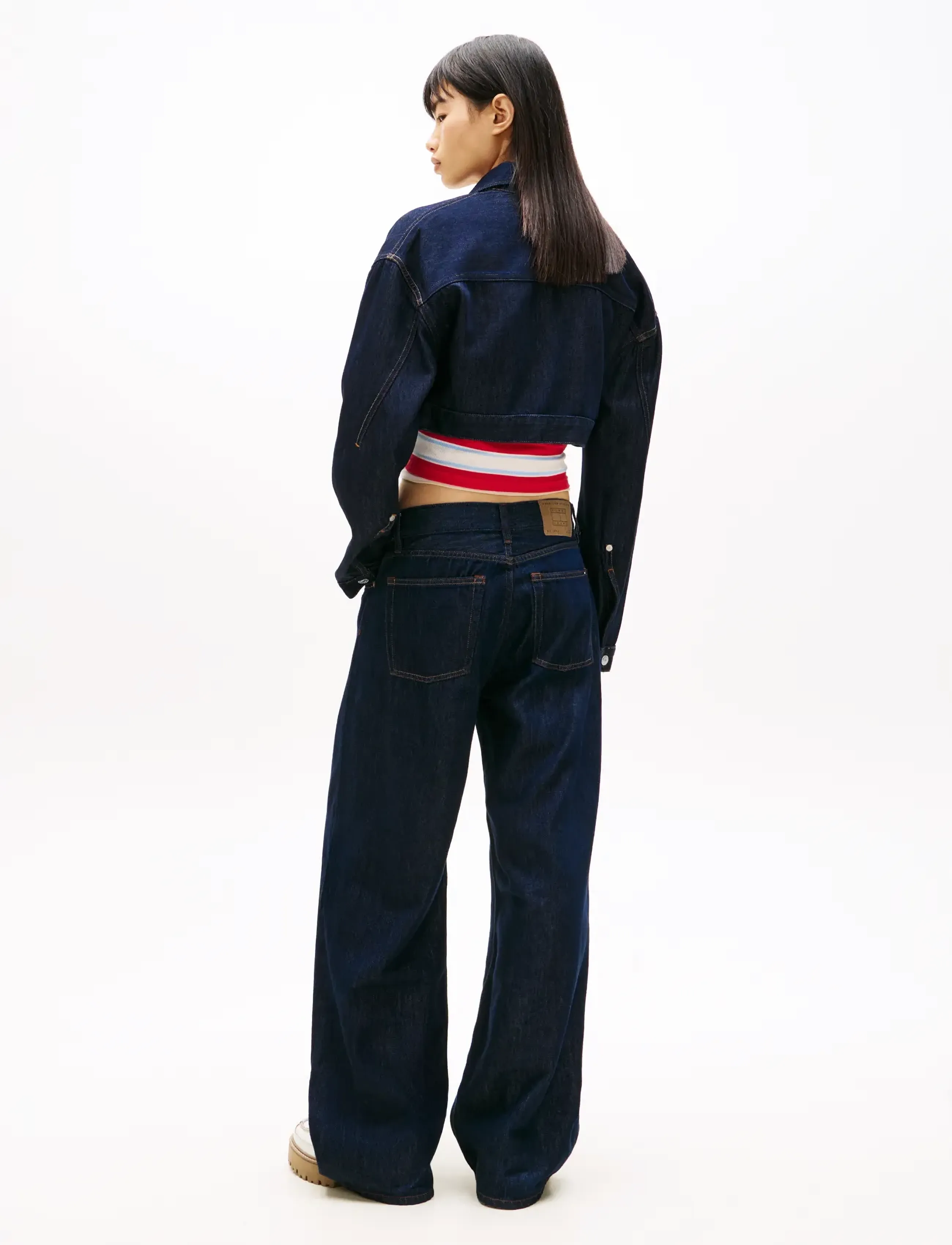 Tommy Jeans - MID RISE LOOSE STR PLEAT BJ4054 - denim dark - 2