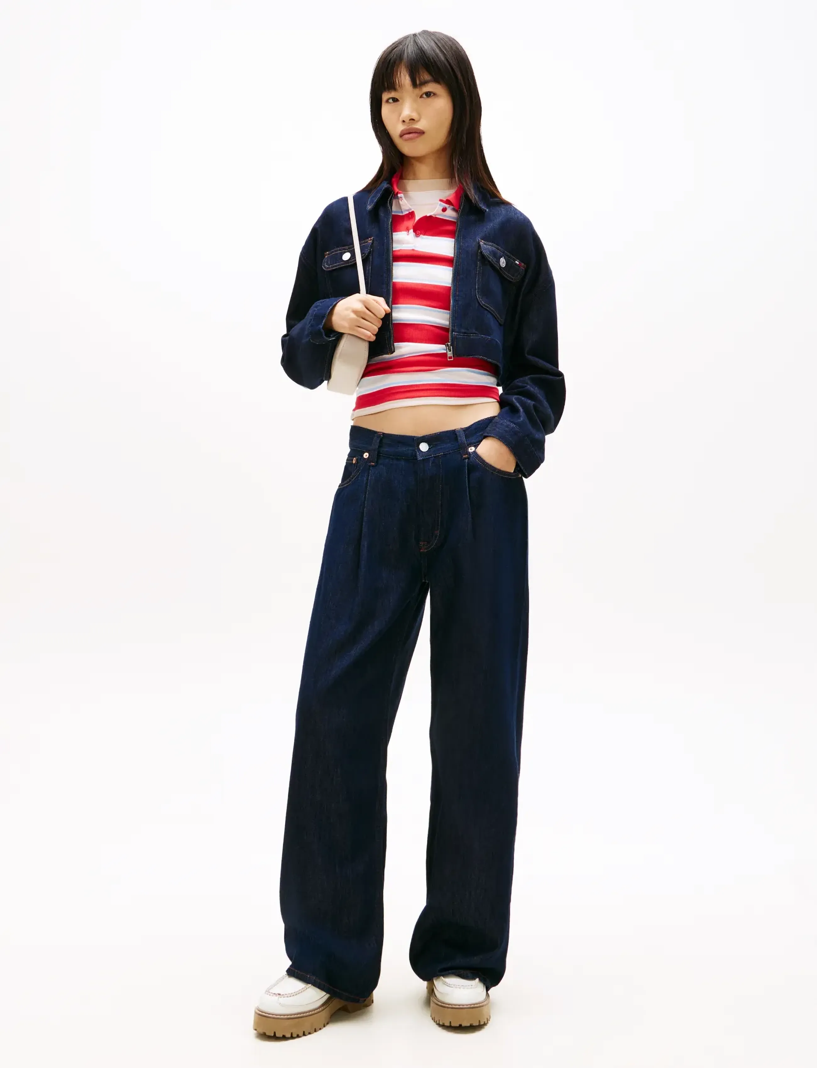 Tommy Jeans - MID RISE LOOSE STR PLEAT BJ4054 - denim dark - 3