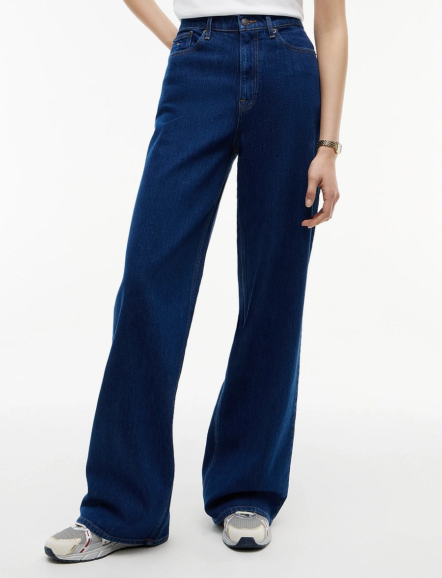 Tommy Jeans - CLAIRE HIGH RISE WIDE AI4159 - laiad teksad - denim dark - 0