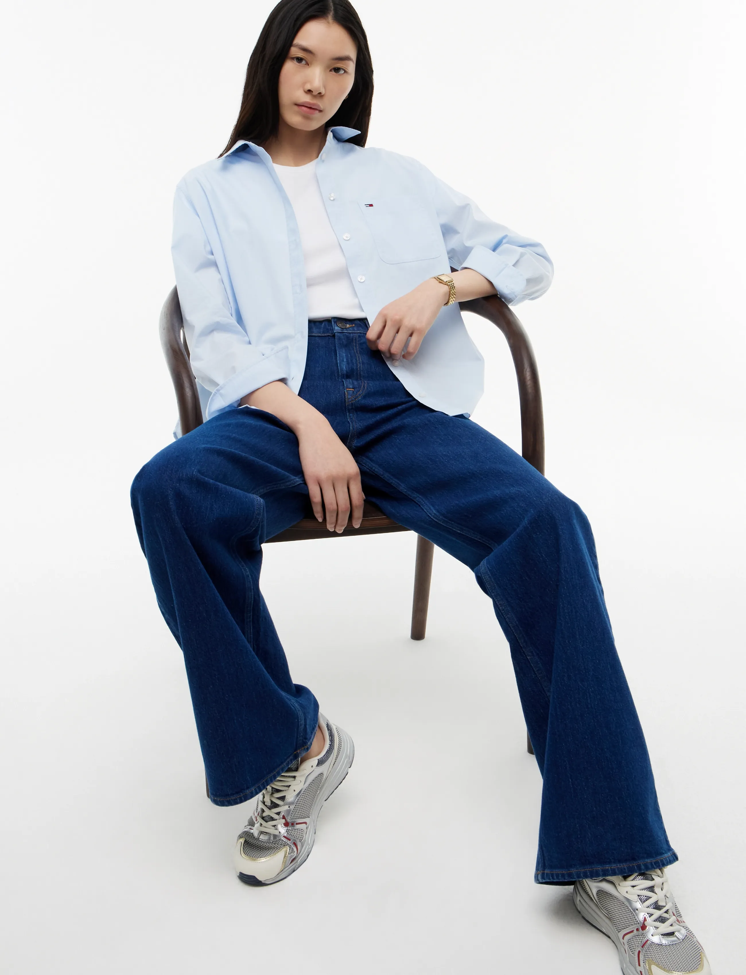 Tommy Jeans - CLAIRE HIGH RISE WIDE AI4159 - laiad teksad - denim dark - 4