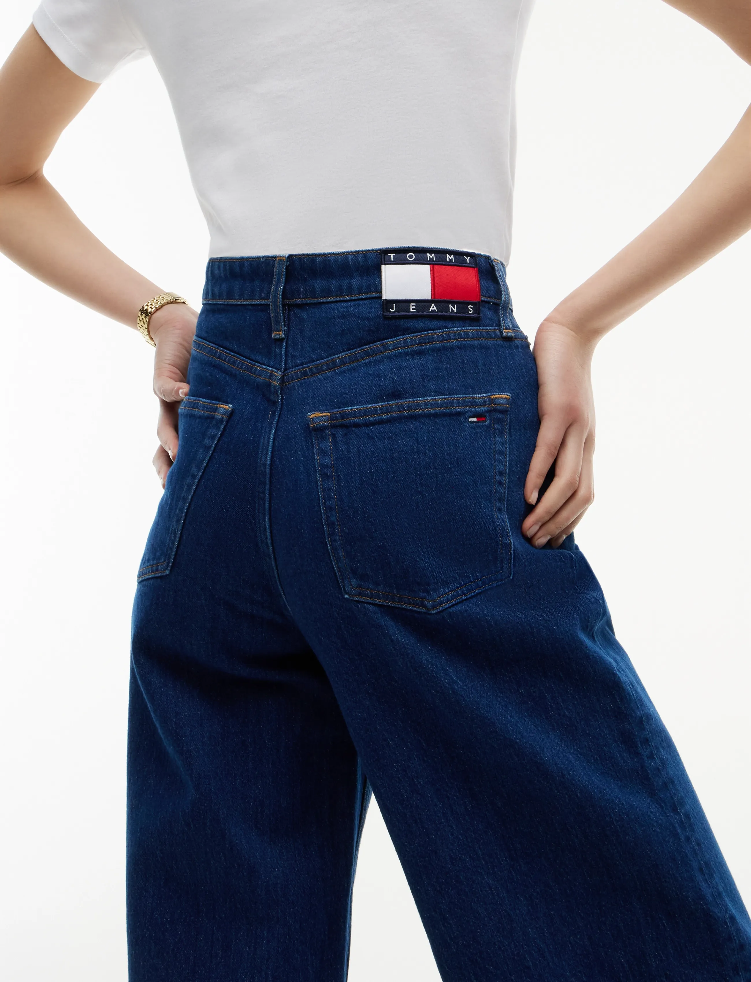 Tommy Jeans - CLAIRE HIGH RISE WIDE AI4159 - laiad teksad - denim dark - 5