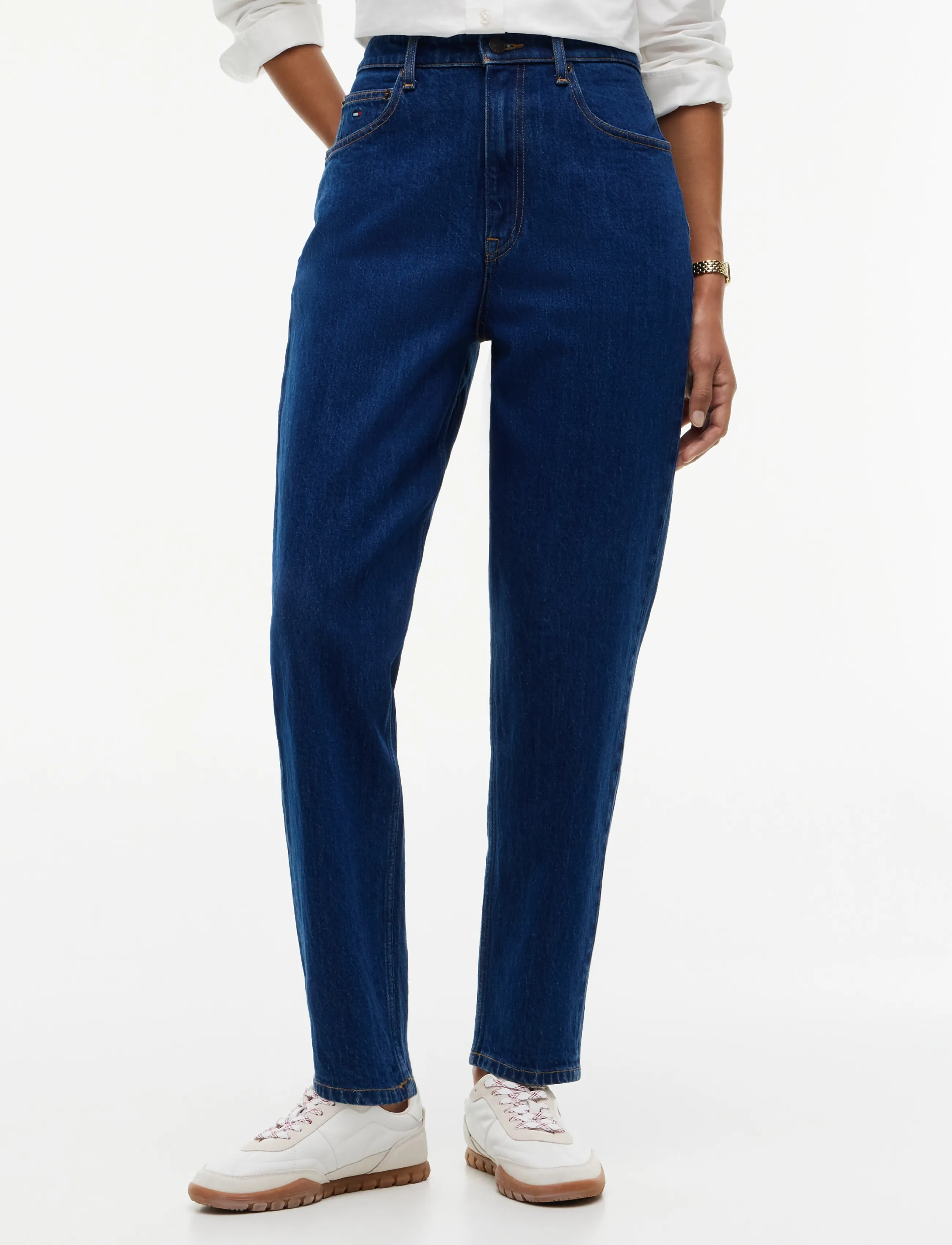 Tommy Jeans 90S MOM HIGH TAPERED AI4159 - Jeans - DENIM DARK / navy