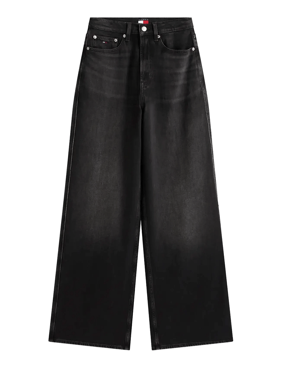 Tommy Jeans - CLAIRE HR WD BI5181 - pantalons larges - denim black - 1