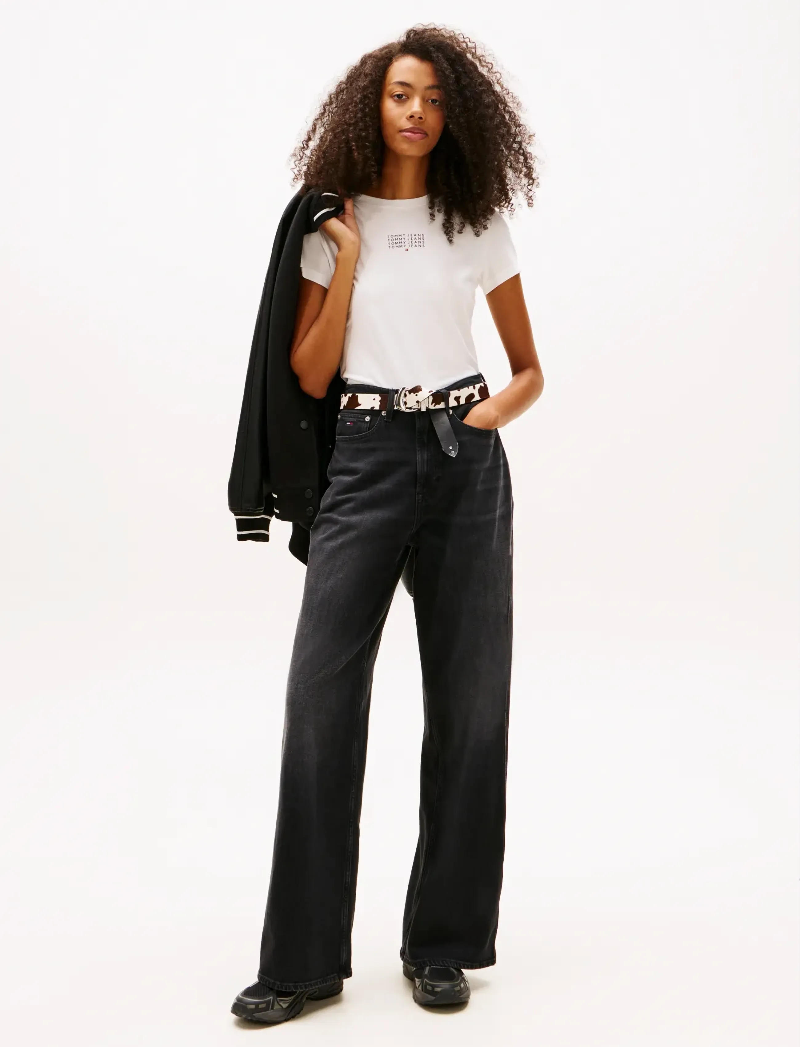 Tommy Jeans - CLAIRE HR WD BI5181 - brede jeans - denim black - 3