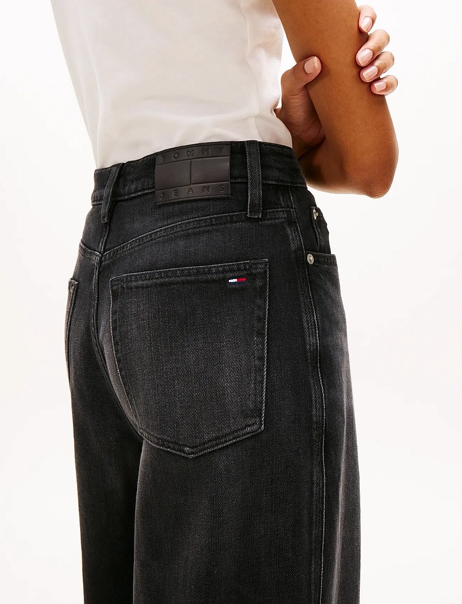 Tommy Jeans - CLAIRE HR WD BI5181 - pantalons larges - denim black - 4