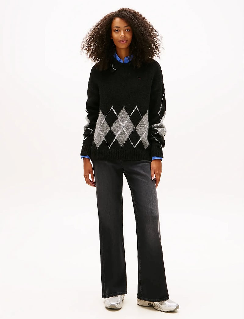 Tommy Jeans - BELLA HGH FLR BI5181 - schlaghosen - denim black - 3