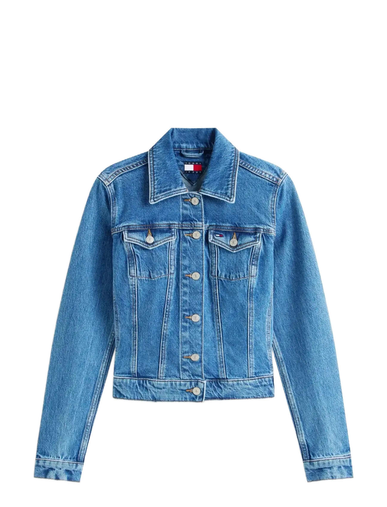 Tommy Jeans VIVIANNE SKN JACKET CI8132 EXT - Denimkläder - DENIM MEDIUM / blue