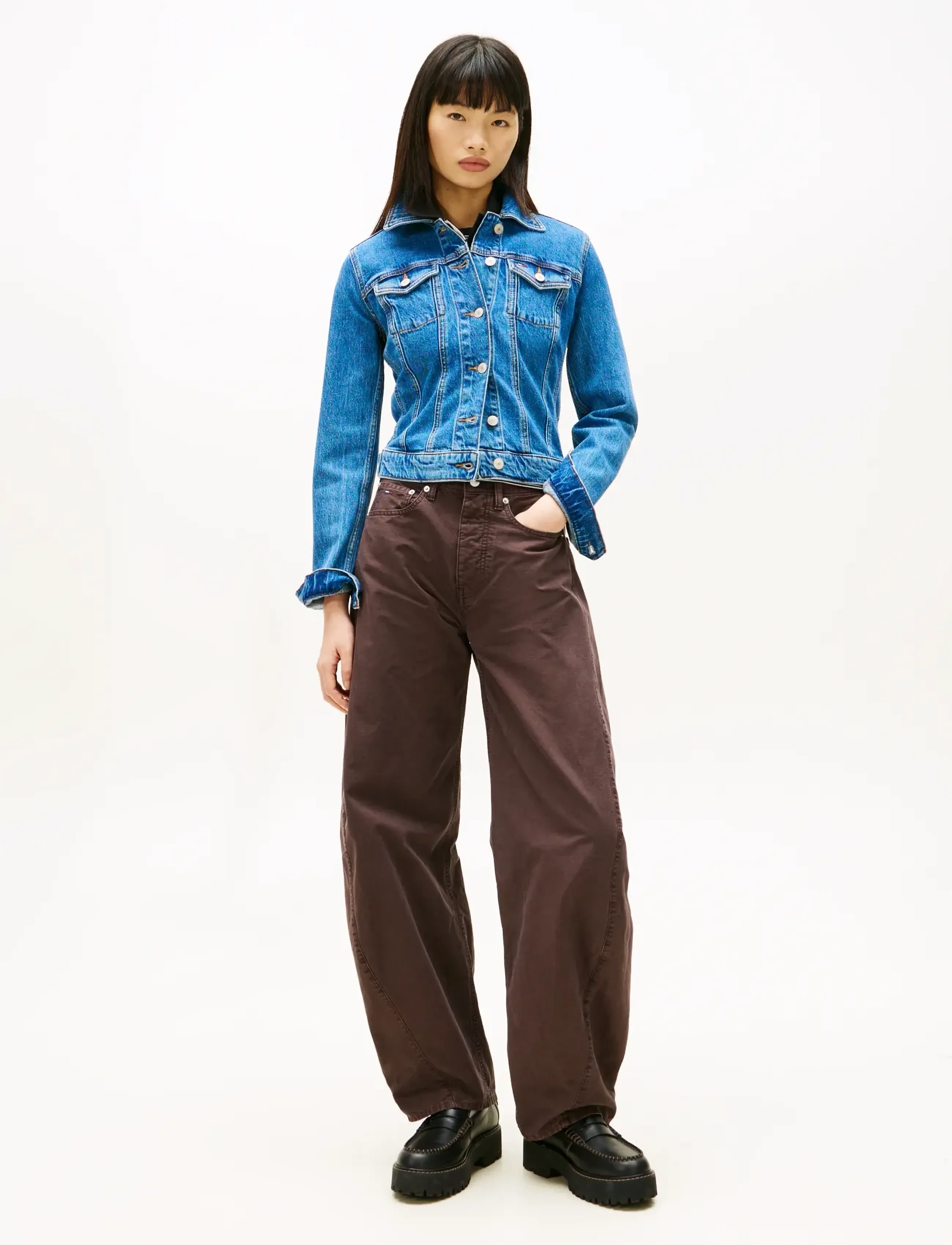 Tommy Jeans - VIVIANNE SKN JACKET CI8132 EXT - kevadjoped - denim medium - 2