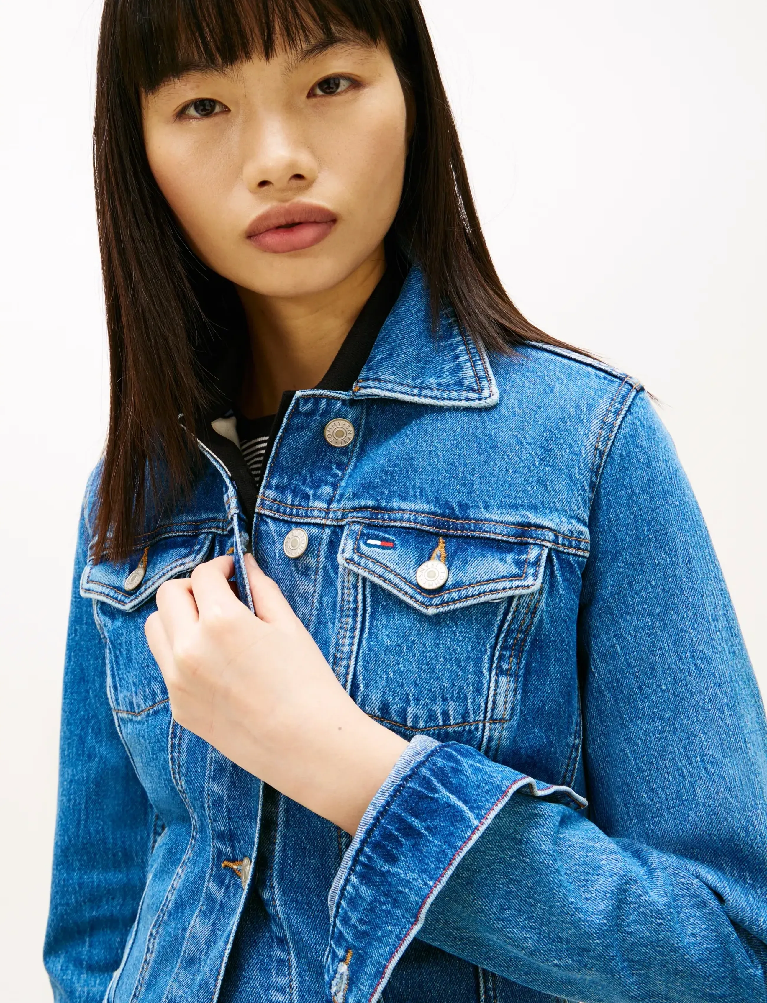 Tommy Jeans - VIVIANNE SKN JACKET CI8132 EXT - kevadjoped - denim medium - 4