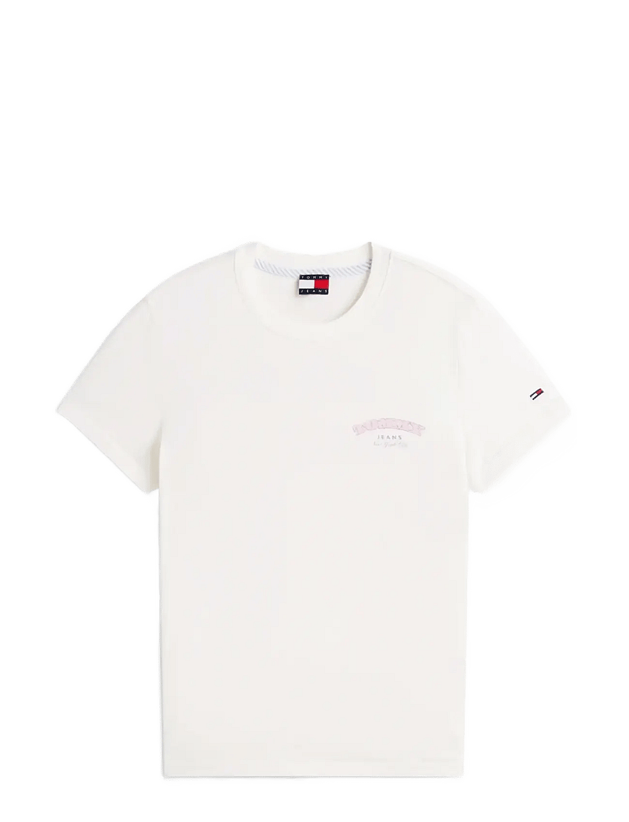 Tommy Jeans - TJW REG DOLLAR STACK TEE EXT - t-shirts - ancient white - 1