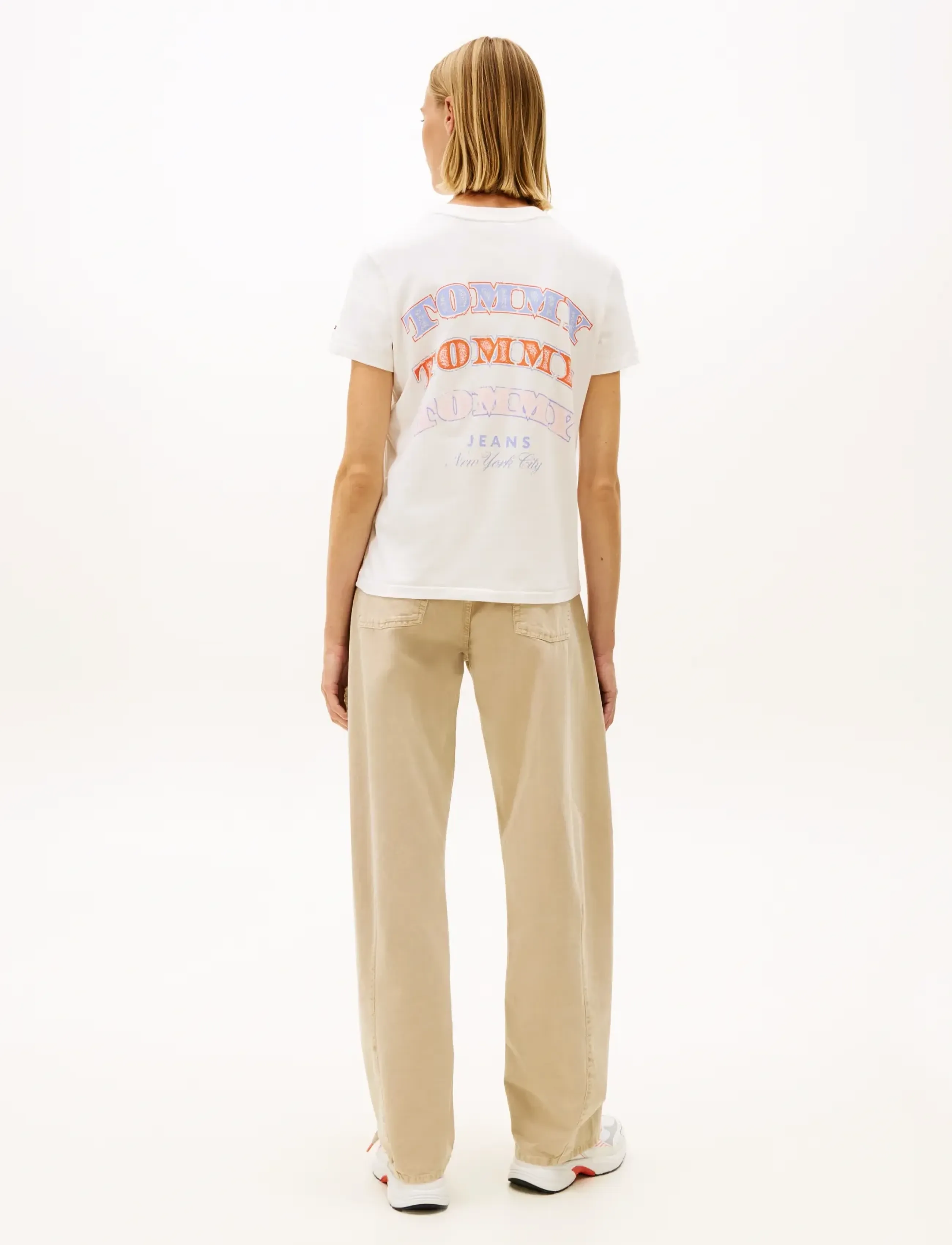 Tommy Jeans - TJW REG DOLLAR STACK TEE EXT - t-shirts - ancient white - 3
