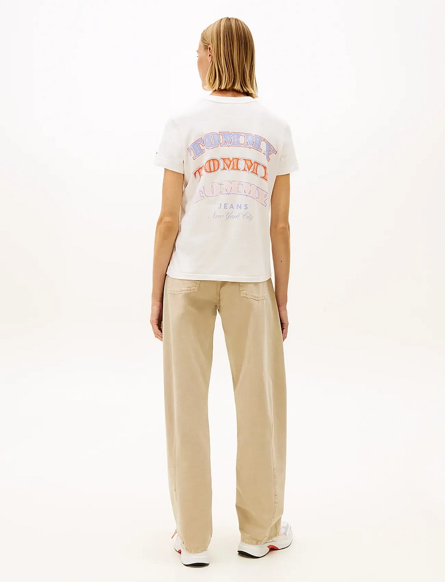 Tommy Jeans - TJW REG DOLLAR STACK TEE EXT - t-shirts - ancient white - 3