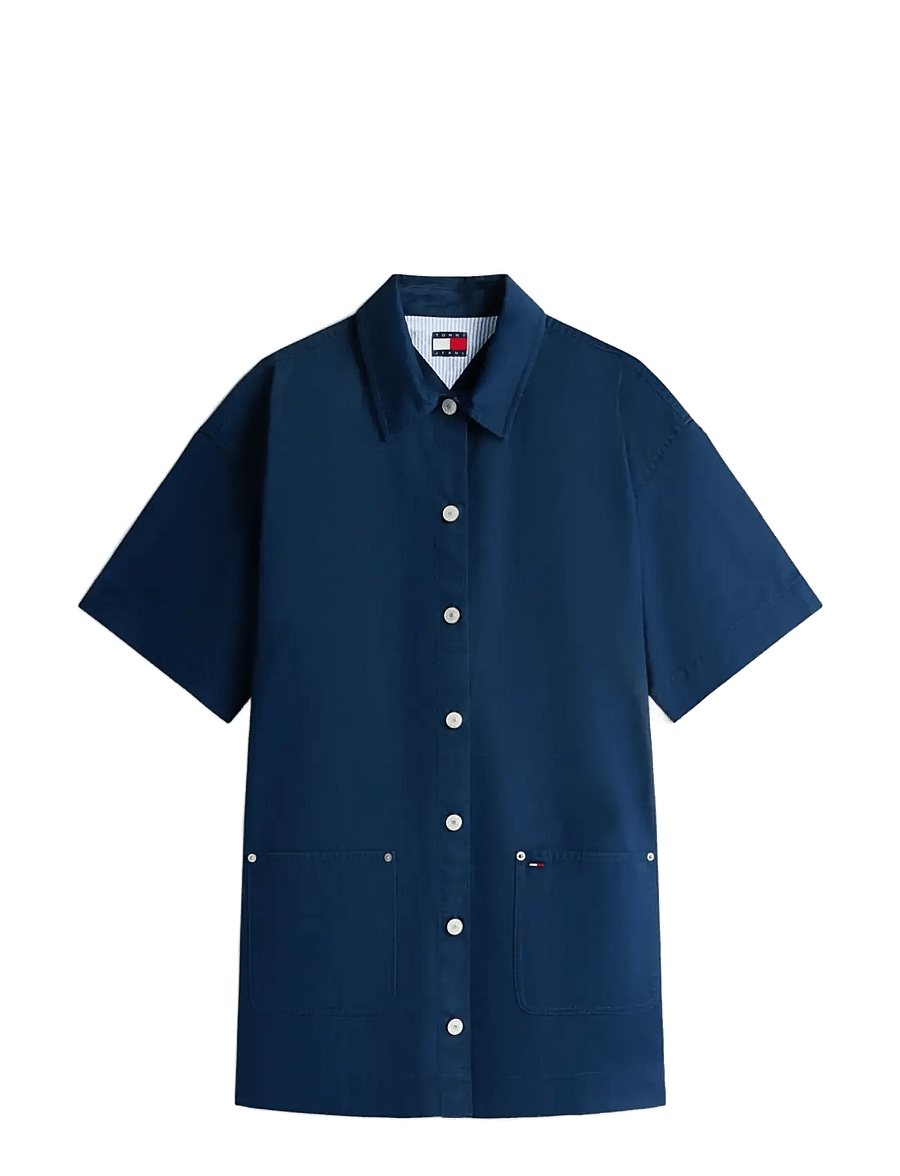 Tommy Jeans - TJW POCKET MINI SHIRT DRESS EXT - marškinių tipo suknelės - dark night navy - 1