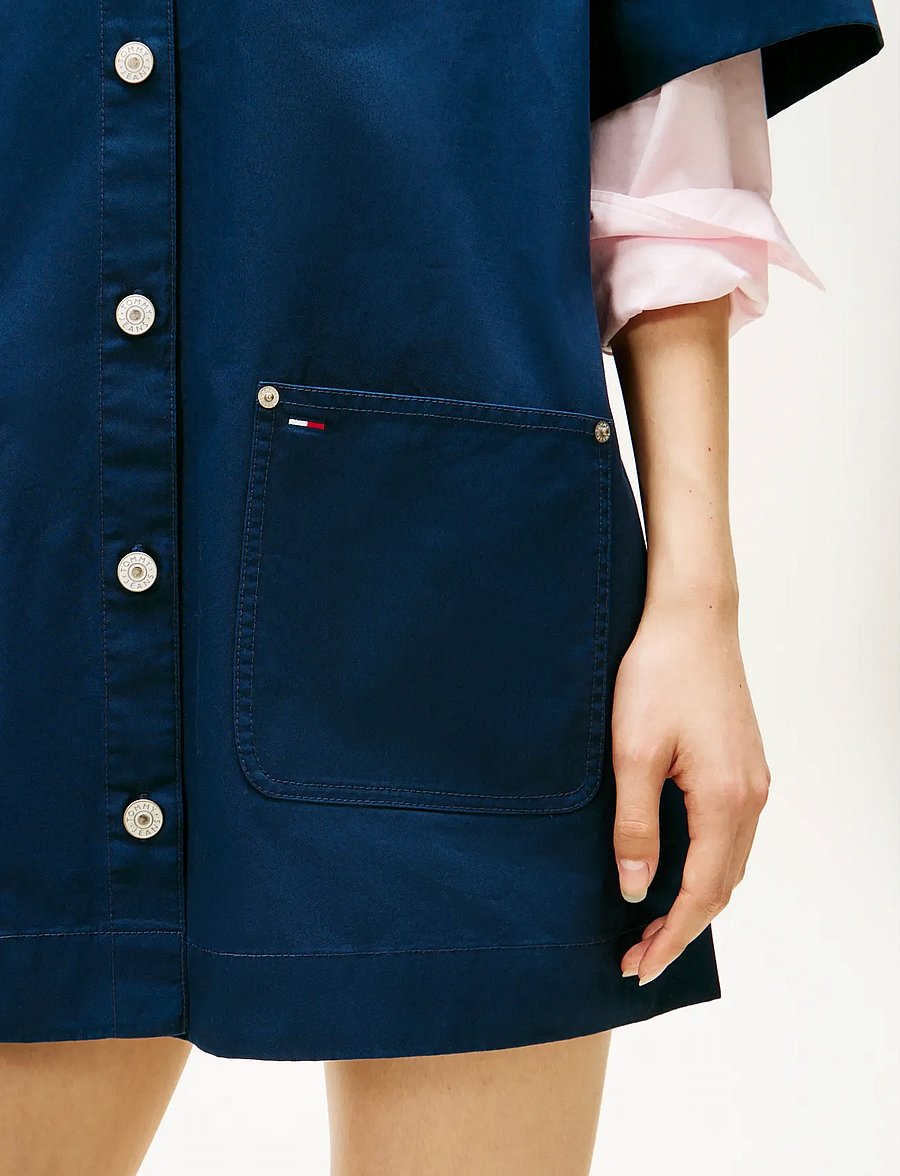 Tommy Jeans - TJW POCKET MINI SHIRT DRESS EXT - marškinių tipo suknelės - dark night navy - 3