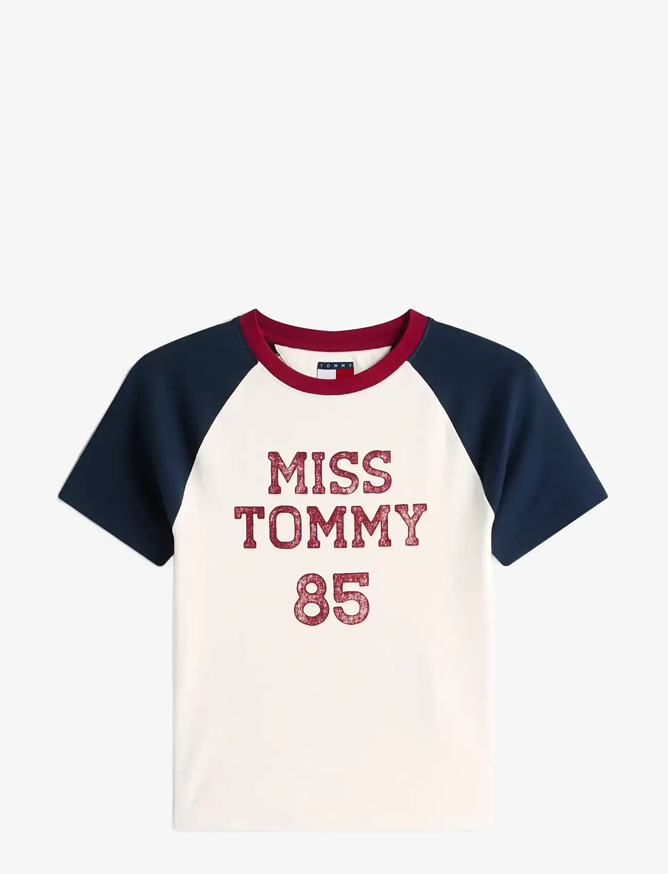 Tommy Jeans - TJW SLIM SH MISS TOMMY SS TEE - t-shirts - ancient white - 1