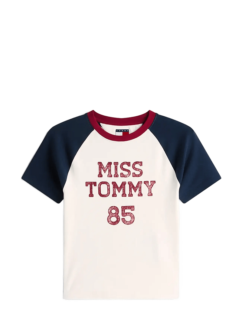 Tommy Jeans - TJW SLIM SH MISS TOMMY SS TEE - t-shirts - ancient white - 1