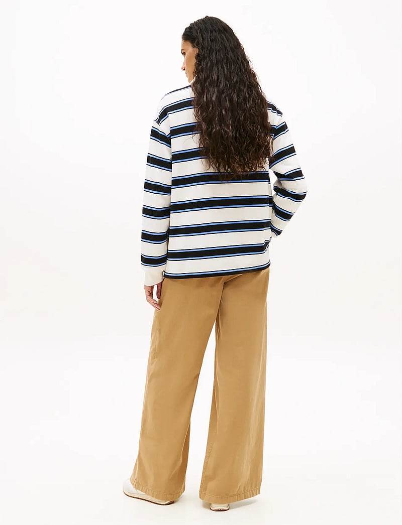 Tommy Jeans - TJW RLX S-FLAG STRIPE RUGBY EXT - langærmede toppe - ecru multi stripe - 2