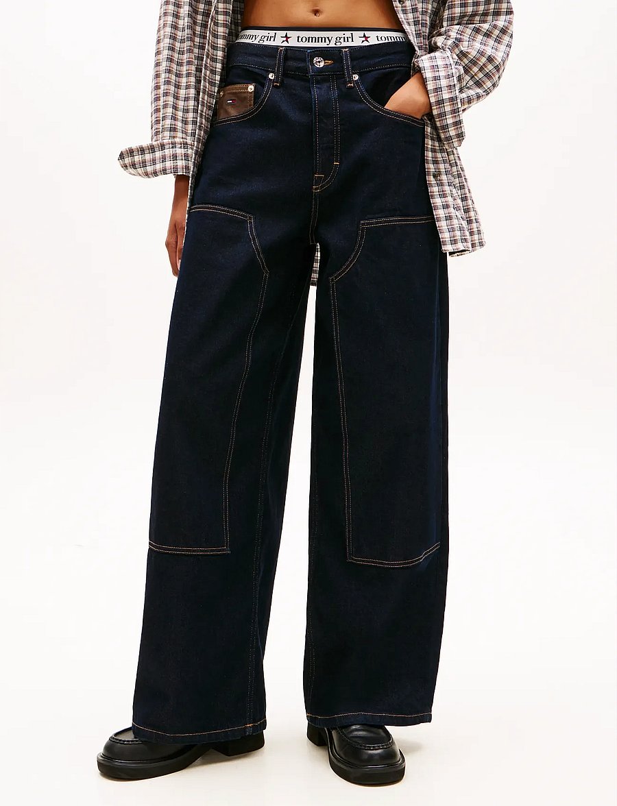 Tommy Jeans - CHARLIE MR LS WD KNEE CBF EI6050 - pantalons larges - denim dark - 4