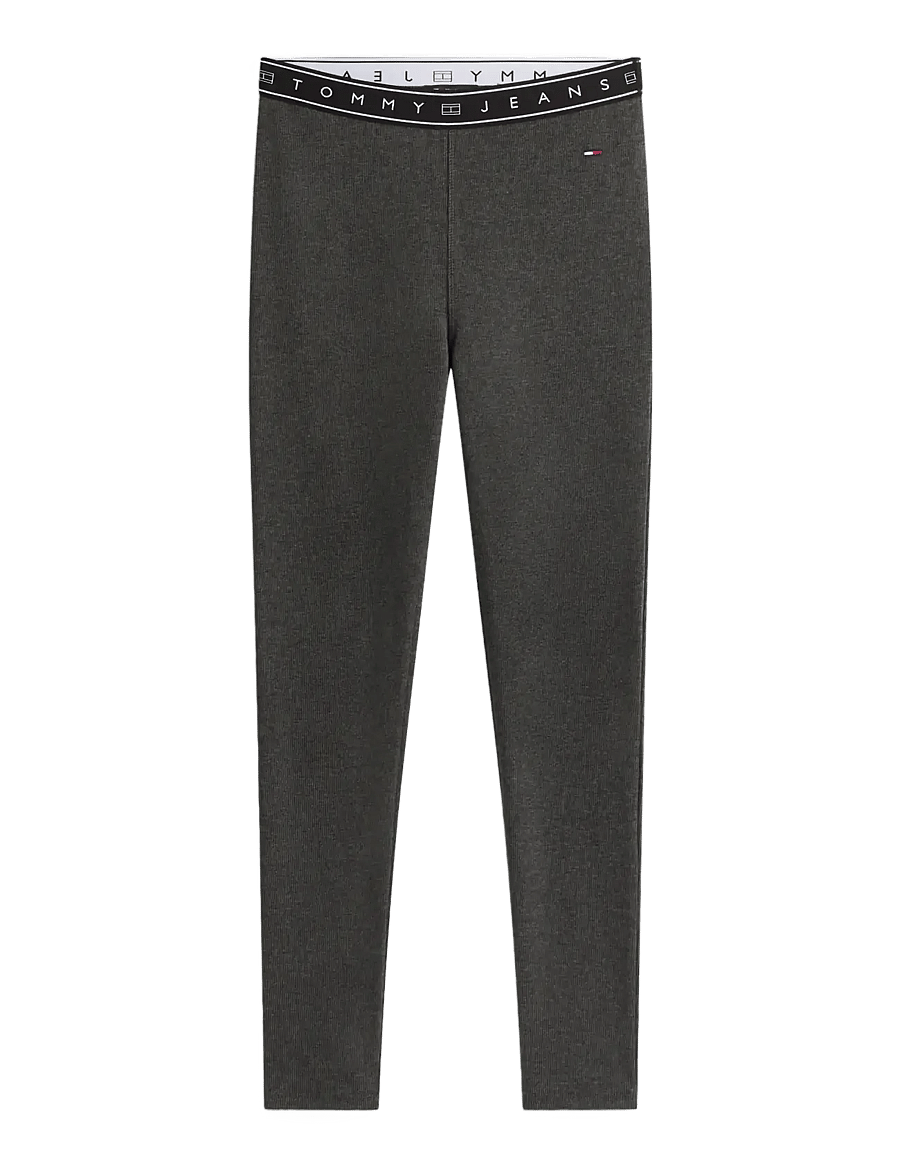 Tommy Jeans - TJW BRANDED TAPE LEGGINGS - retuusid - dk grey htr - 1