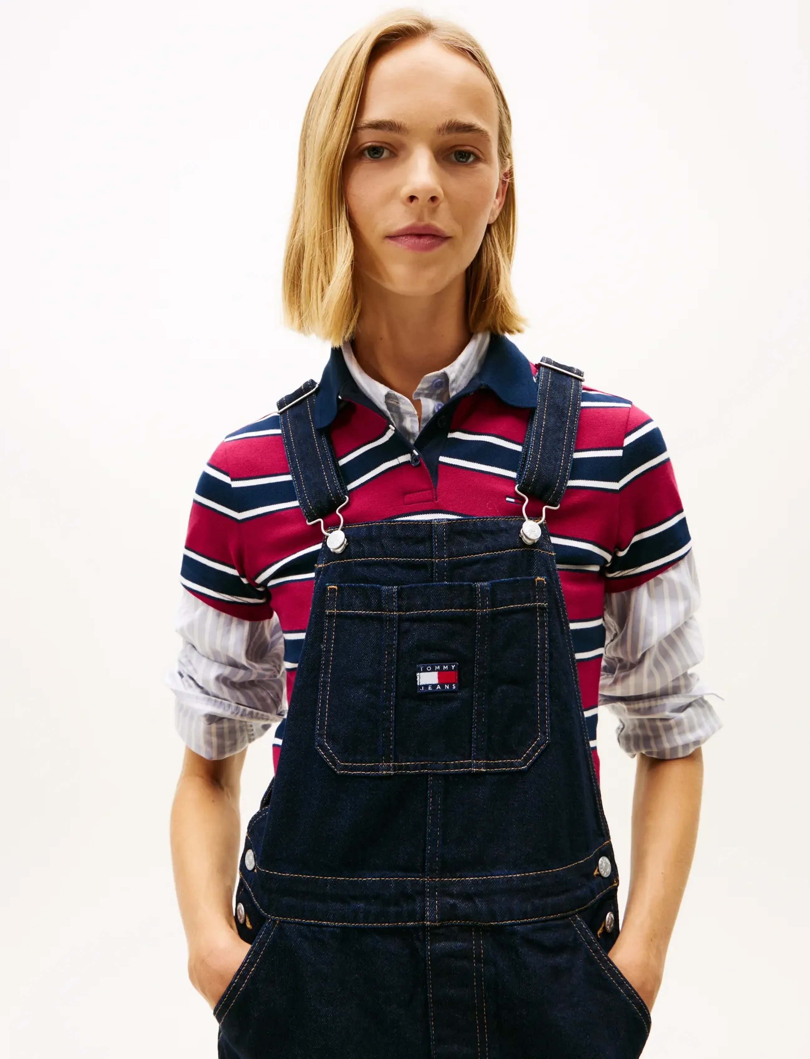 Tommy Jeans - DUNGAREE DENIM DRESS EI5050 EXT - denimkjoler - denim dark - 2