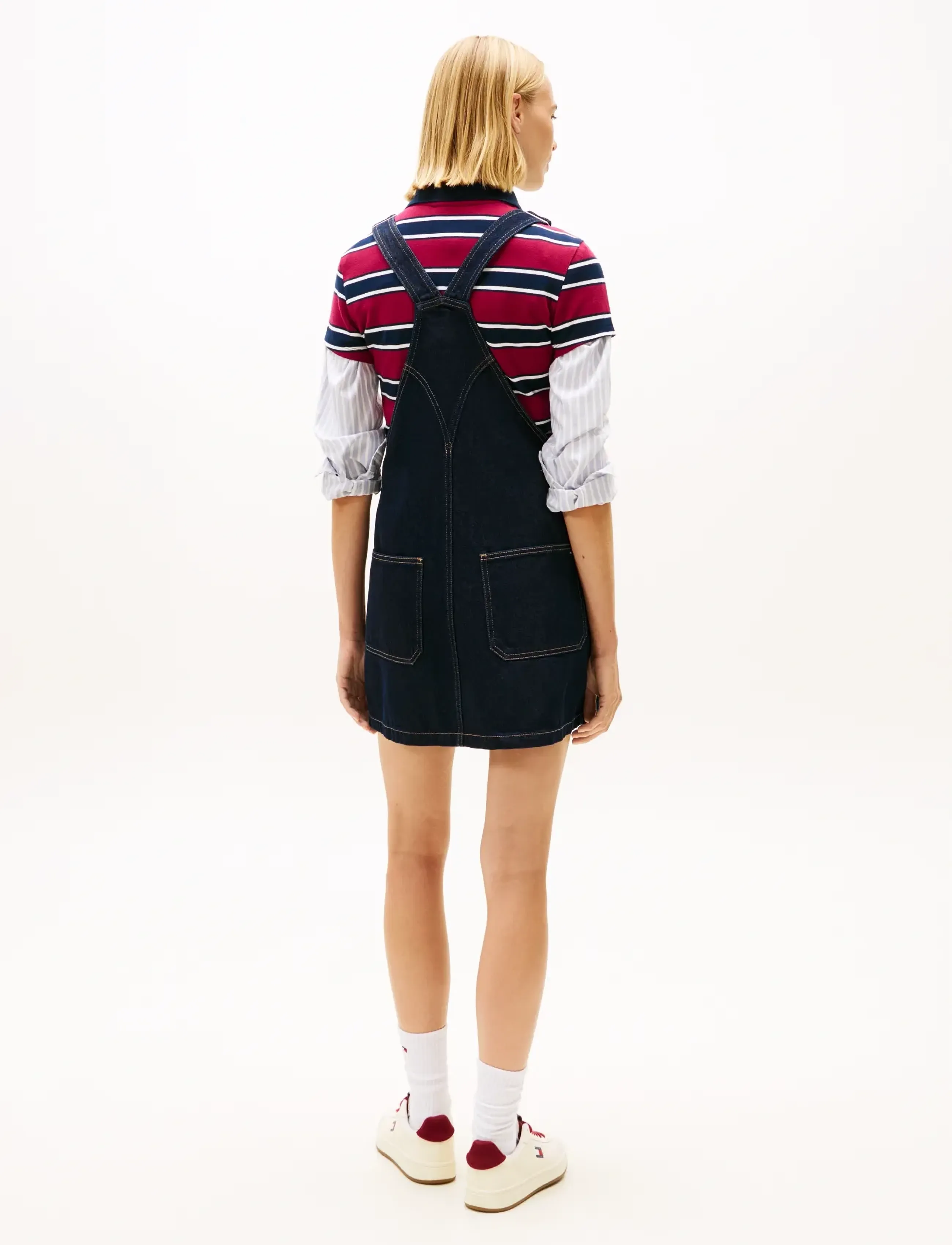 Tommy Jeans - DUNGAREE DENIM DRESS EI5050 EXT - denimkjoler - denim dark - 4